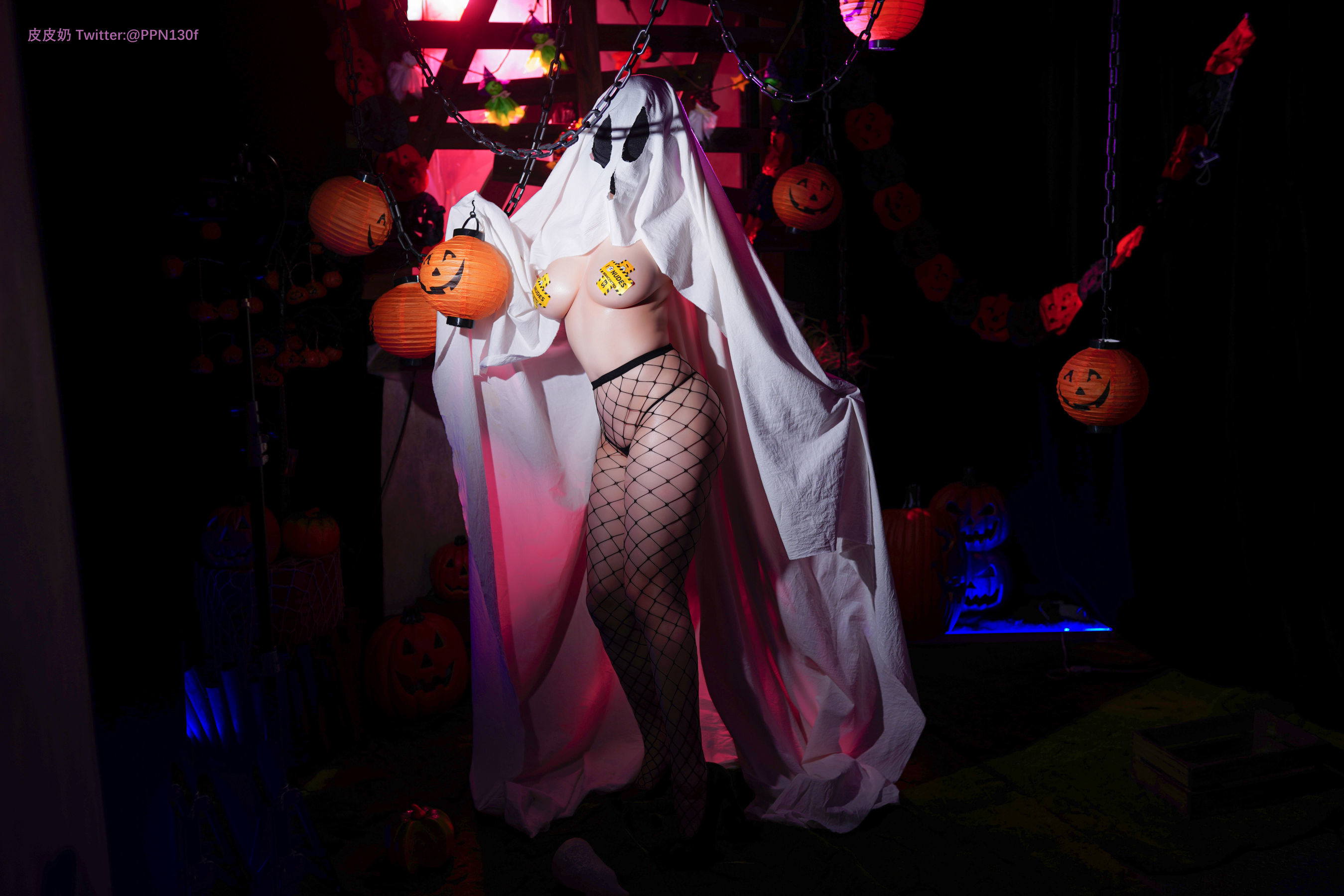 皮皮奶可可爱了啦 – 万圣节幽灵 [68P] - 秀人网免费无水印在线套图写真