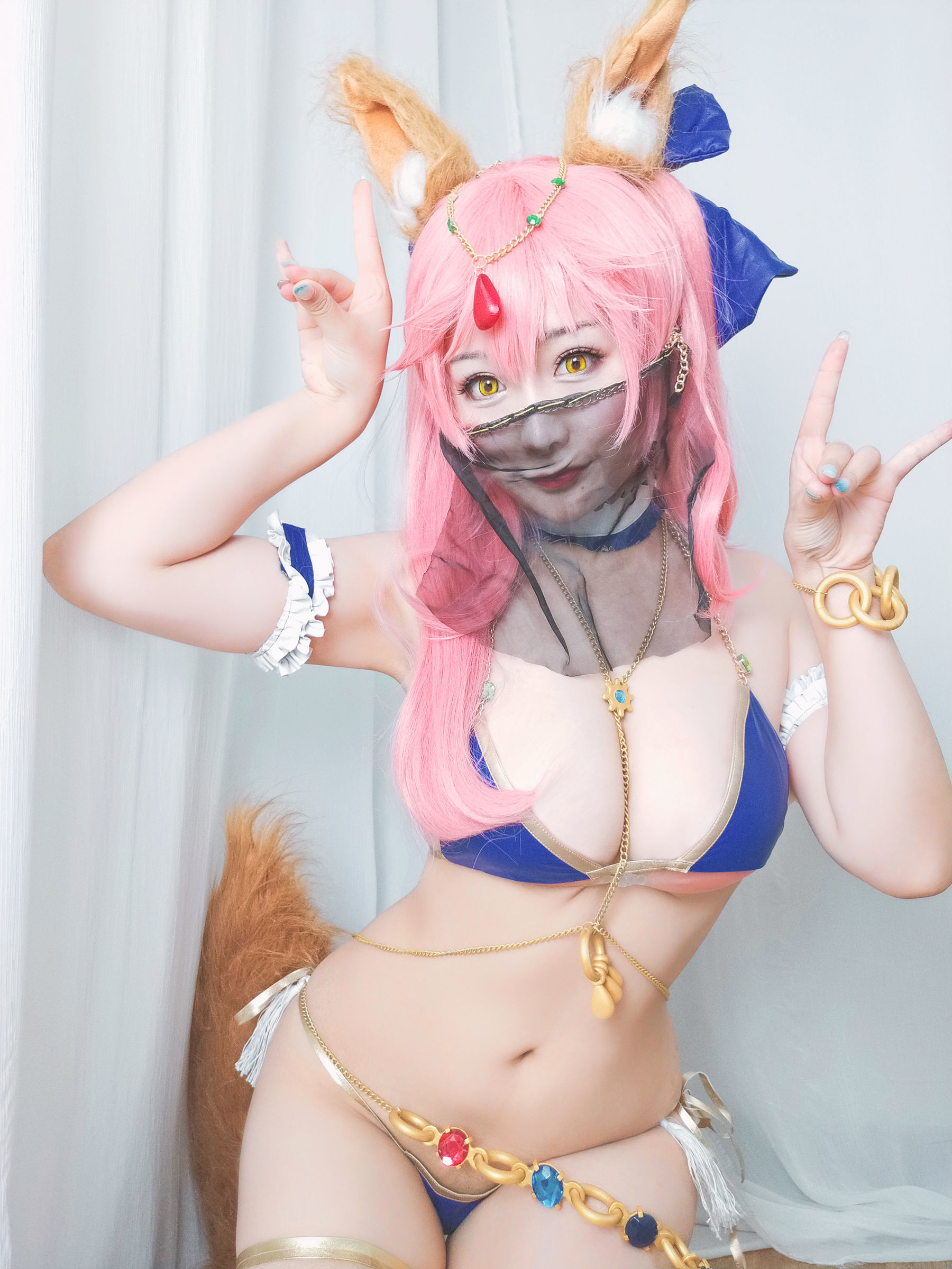 性感Coser三刀刀Miido 玉藻前 [14P] - 秀人网免费无水印在线套图写真