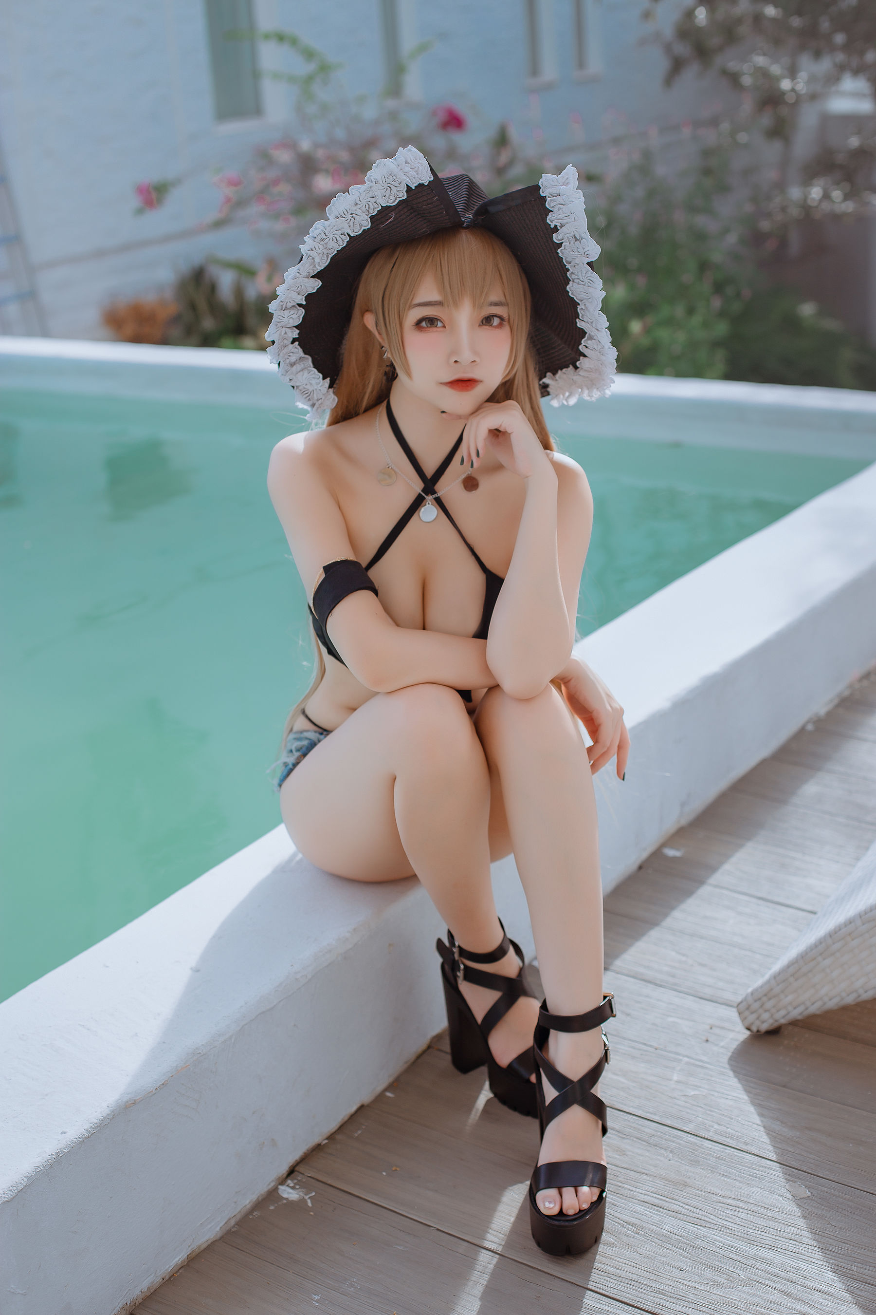 人气Coser二佐Nisa – 碧蓝 让巴尔泳装 [20P] - 秀人网免费无水印在线套图写真