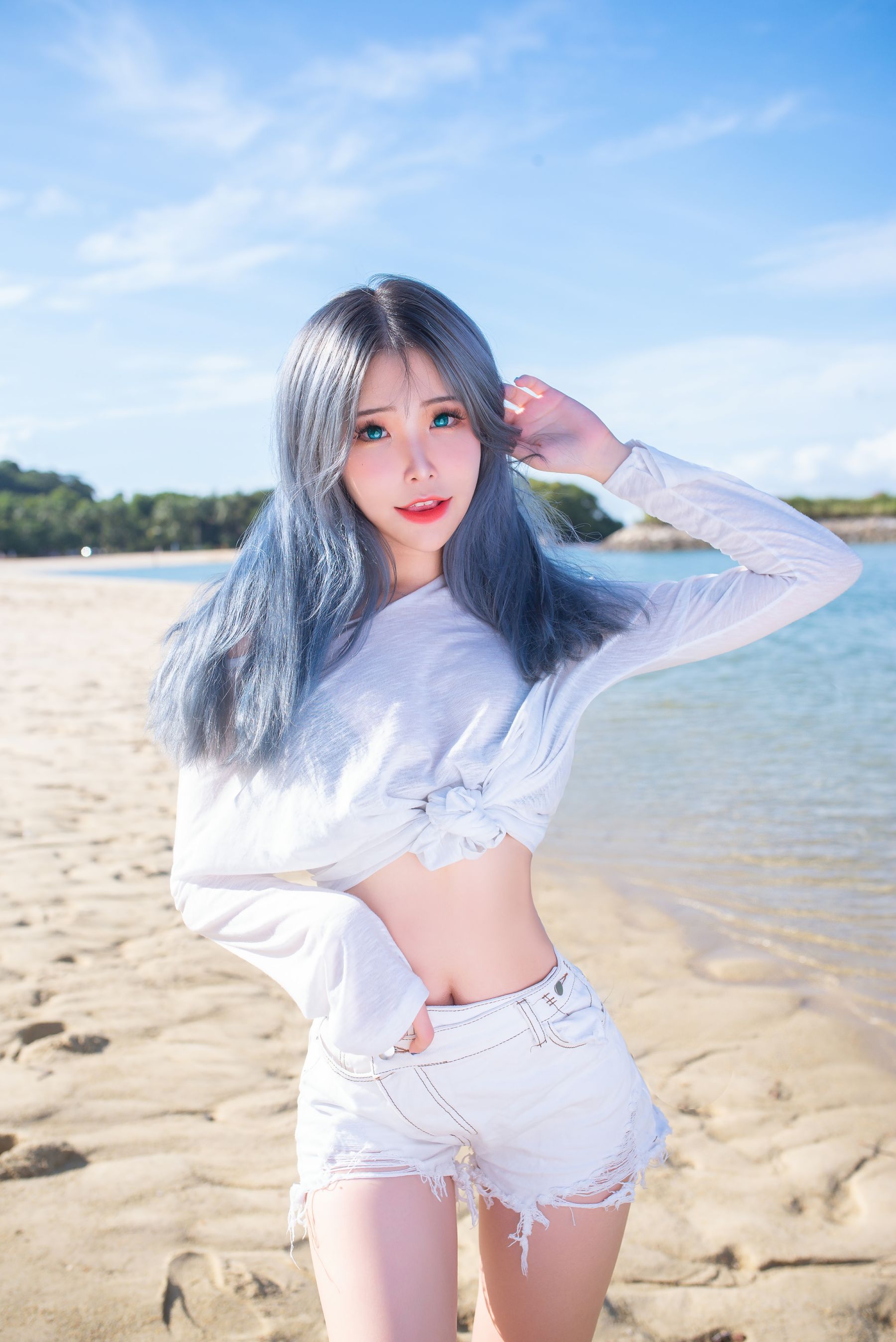 花リリ(Plant Lily) – Beach lily [40P] - 秀人网免费无水印在线套图写真