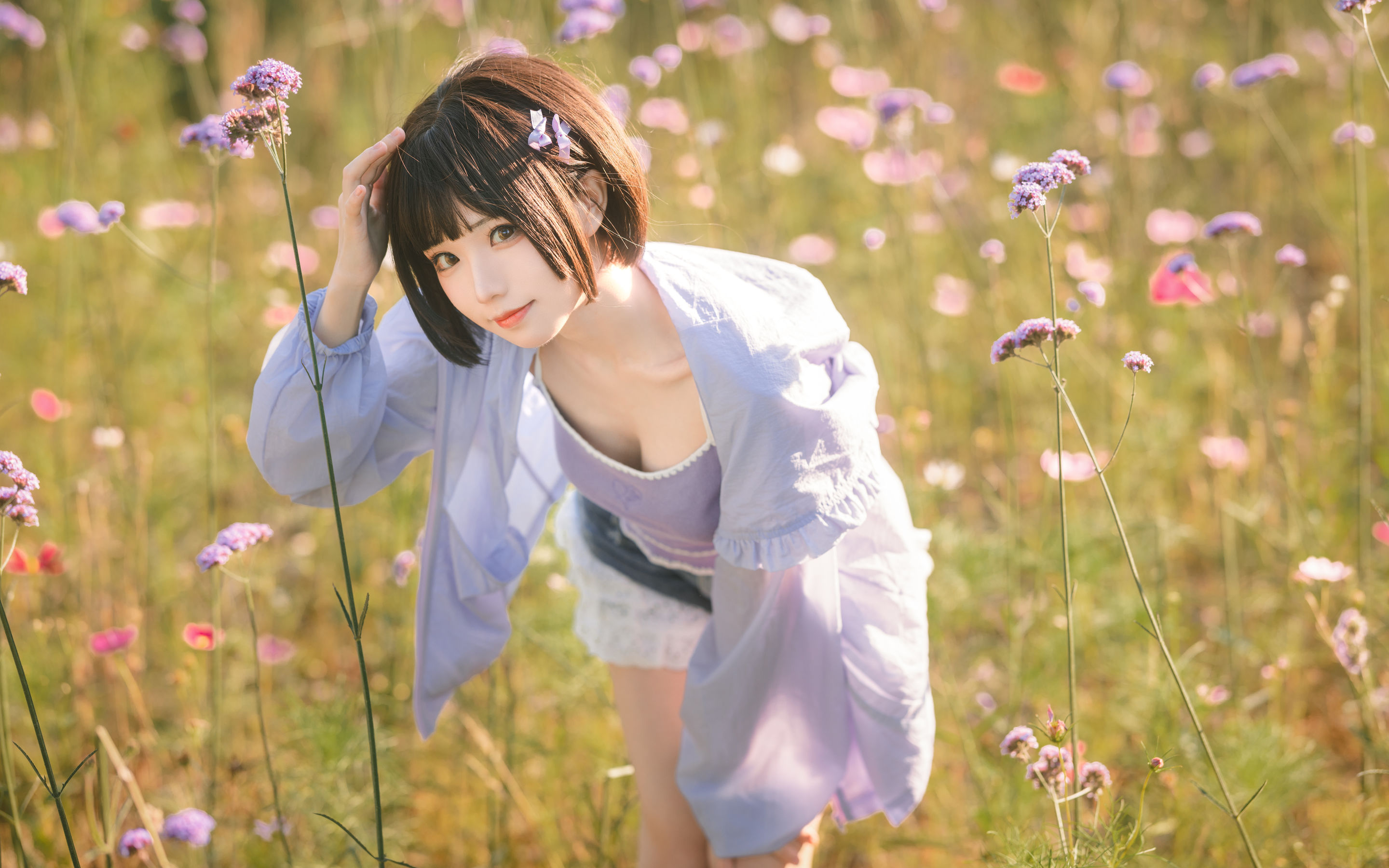 花柒Hana – 马鞭草 [14P] - 秀人网免费无水印在线套图写真