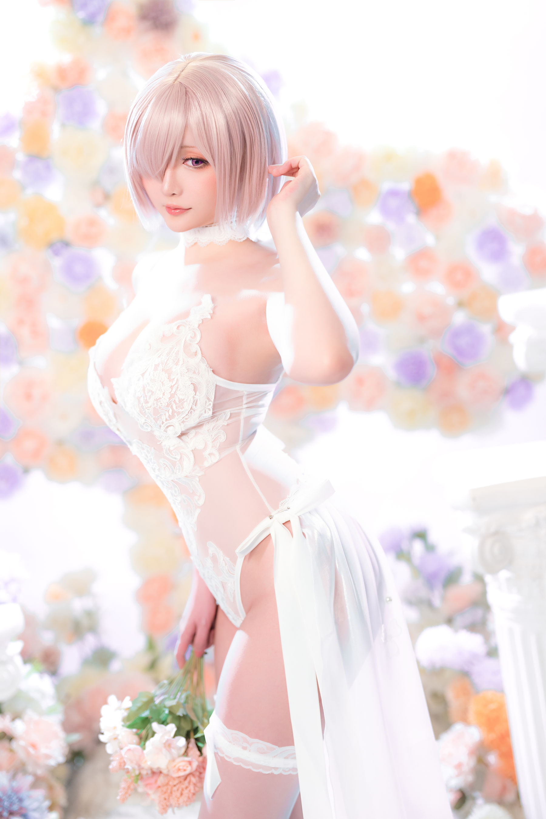 Coser小姐姐星之迟迟 – 玛修同人婚纱 [78P] - 秀人网免费无水印在线套图写真