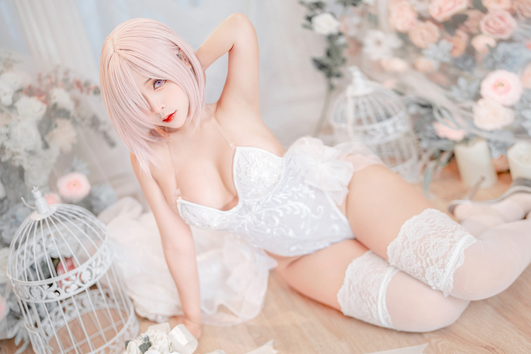 Sayo Momo – Mashu white lingerie body oil [57P] - 秀人网免费无水印在线套图写真
