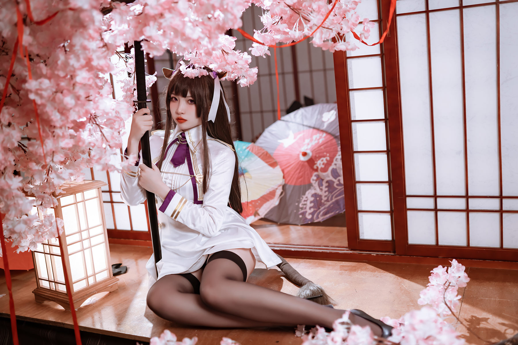 二佐Nisa – 碧蓝樫野 [28P] - 秀人网免费无水印在线套图写真