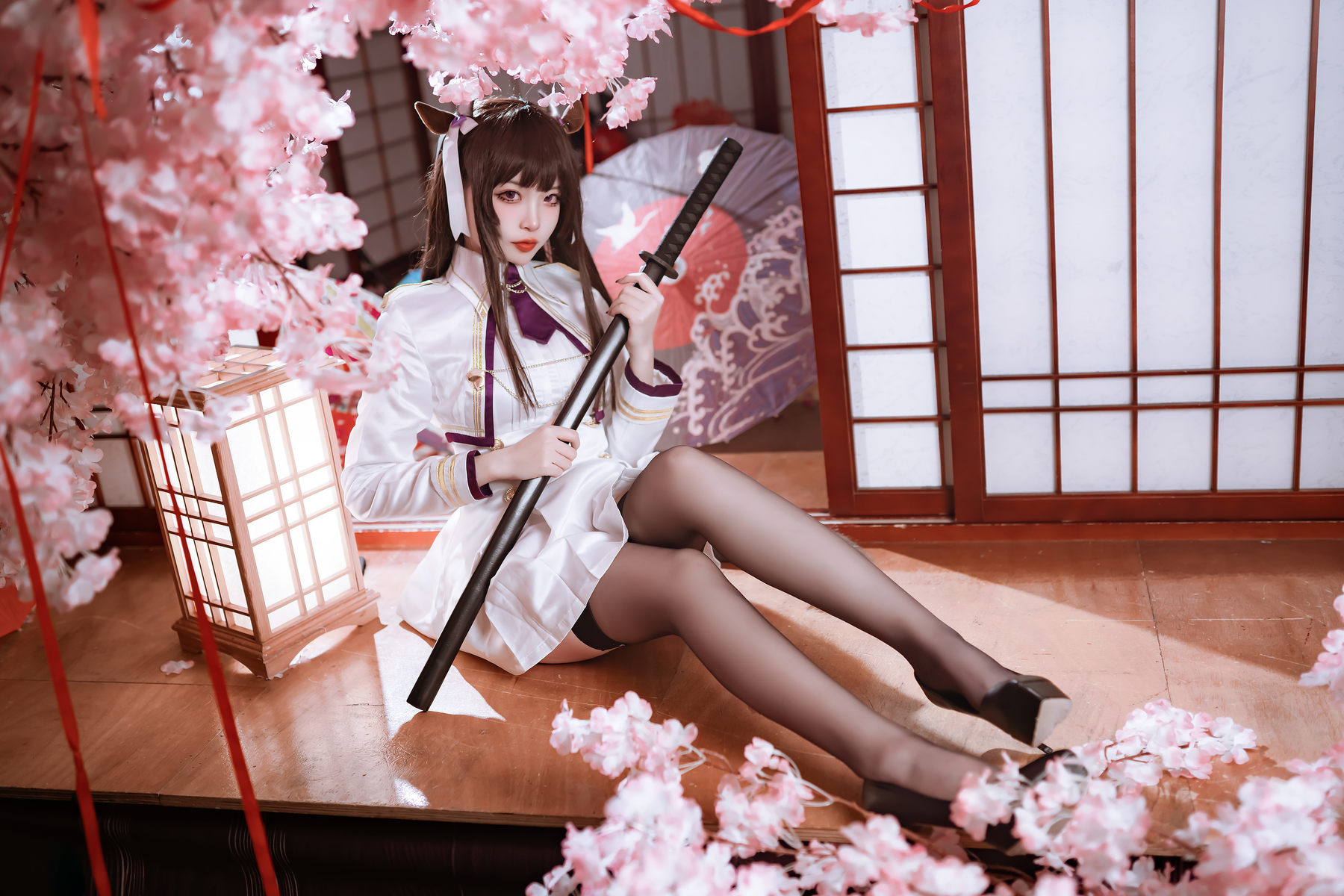 二佐Nisa – 碧蓝樫野 [28P] - 秀人网免费无水印在线套图写真