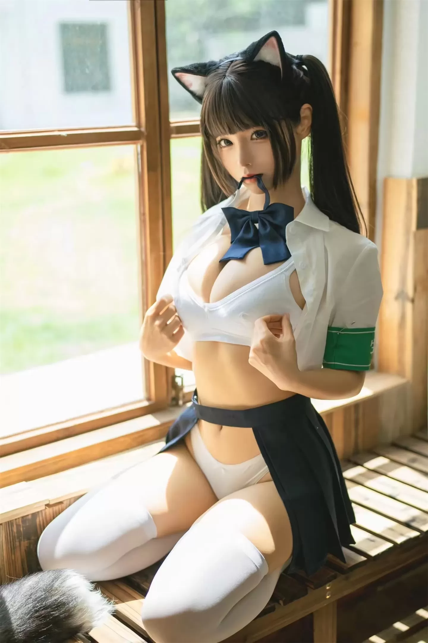 蠢沫沫 – 学妹是猫娘-居家学妹 [44P] - 秀人网免费无水印在线套图写真