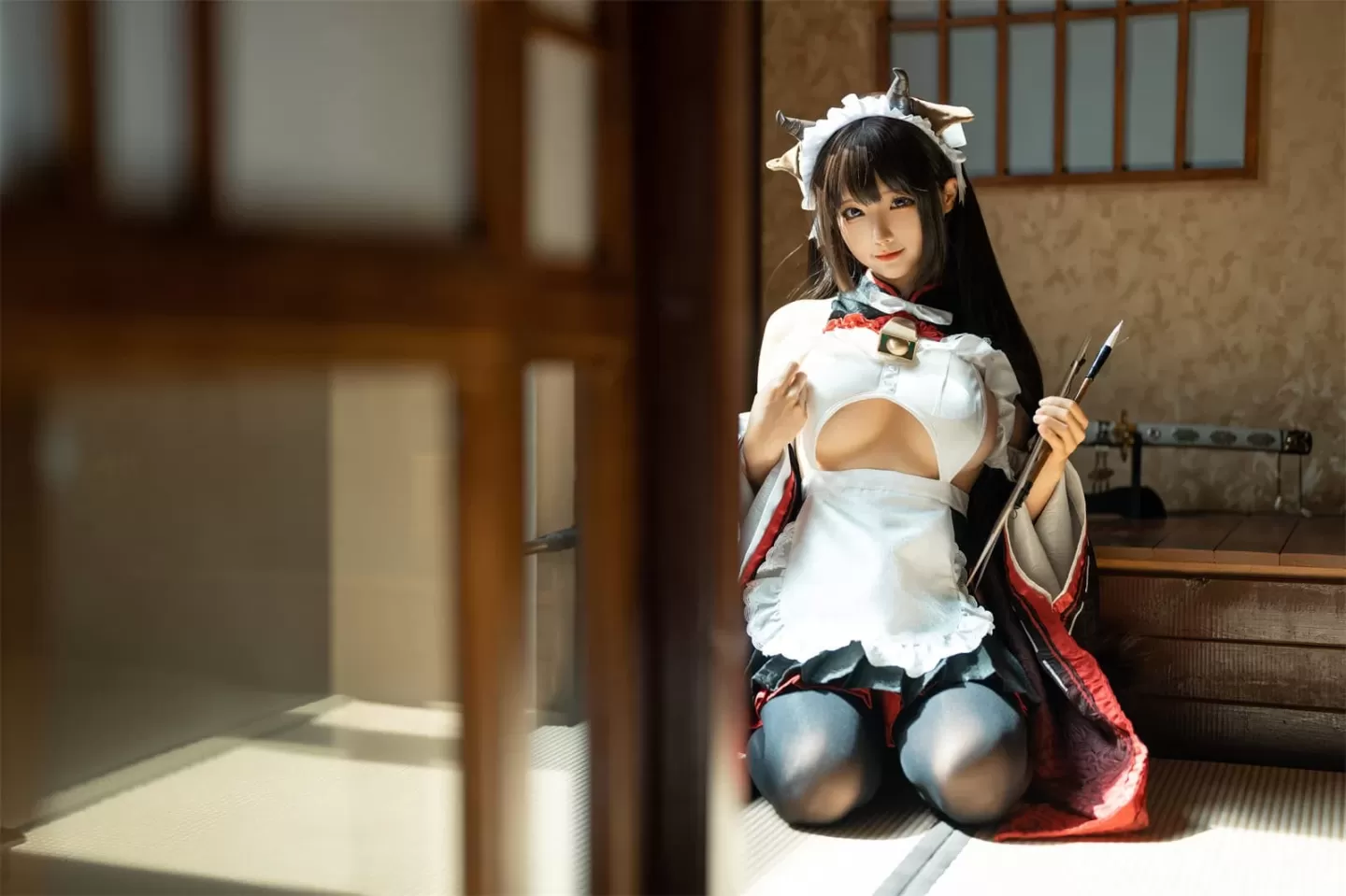 蠢沫沫 – 甘雨-猫猫-牛牛女仆 [52P] - 秀人网免费无水印在线套图写真