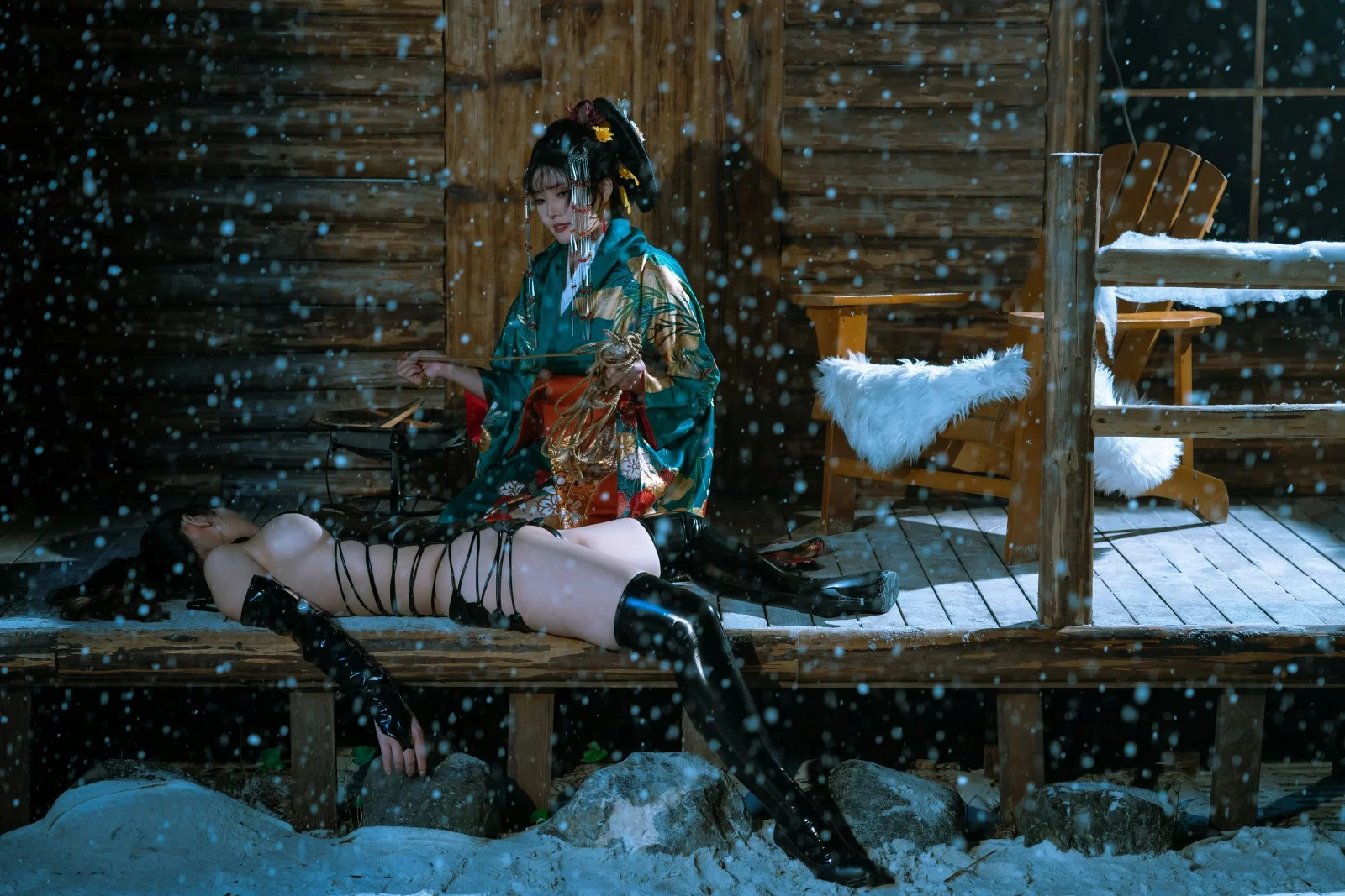 云溪溪×星澜×夏夏子 – 花魁X忍者 [59P] - 秀人网免费无水印在线套图写真