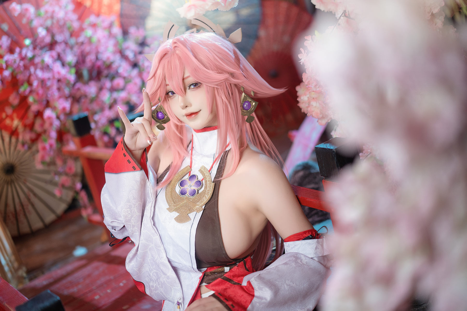 萌妹菌烨tako – 八重神子 [12P] - 秀人网免费无水印在线套图写真