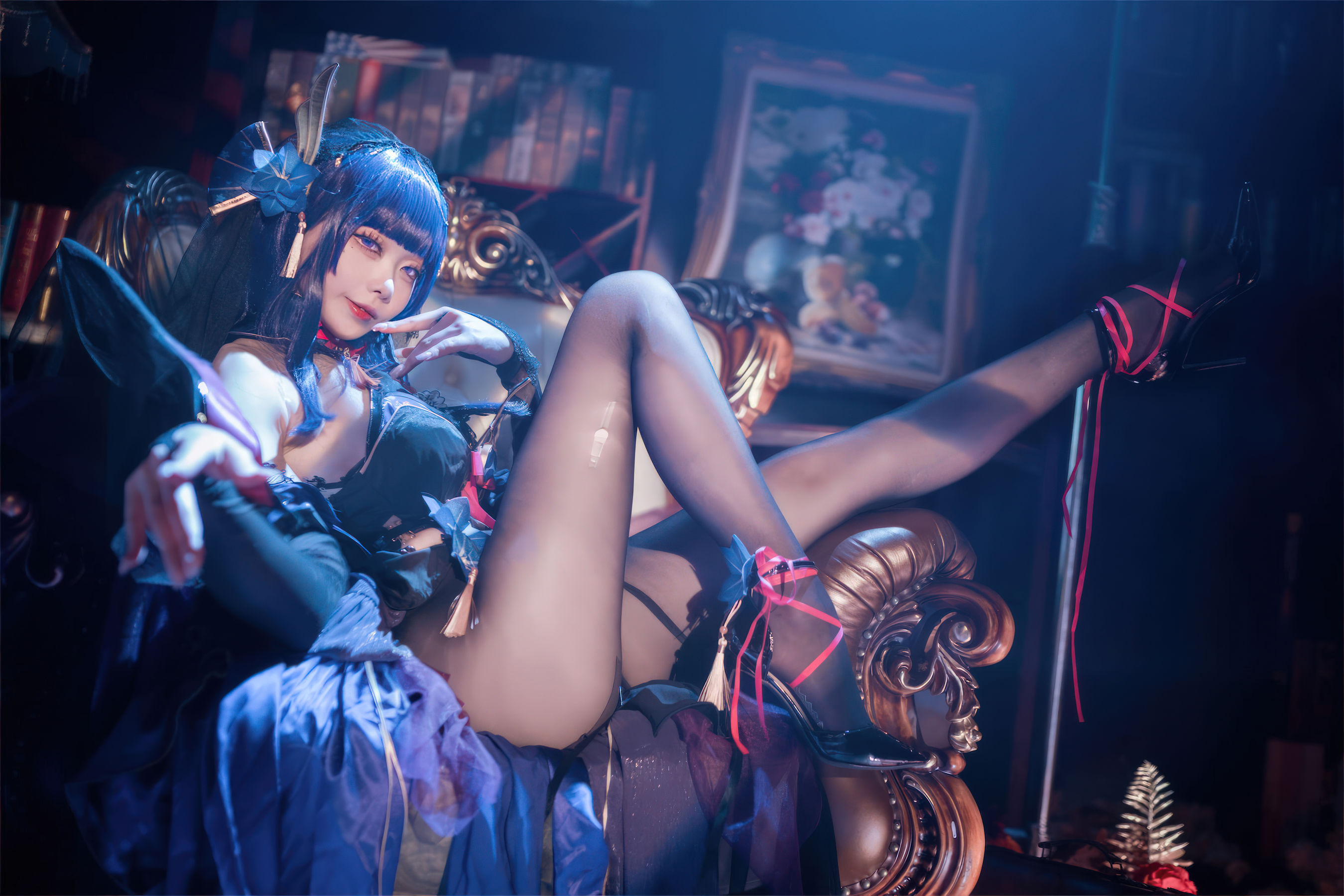 安食Ajiki – 原神 雷电将军魅魔 [24P] - 秀人网免费无水印在线套图写真