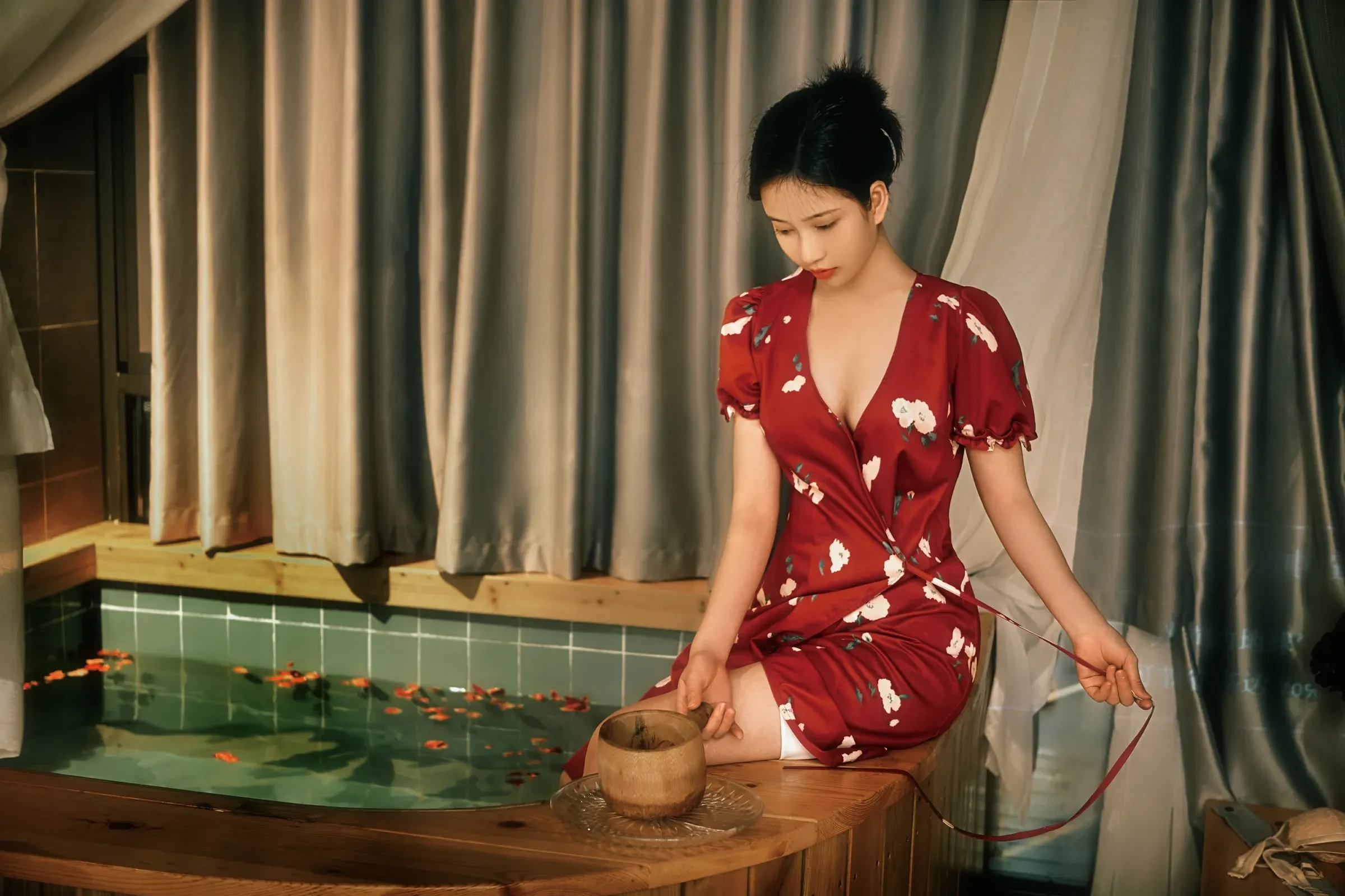 年年Nnian – 沐秋 [44P] - 秀人网免费无水印在线套图写真