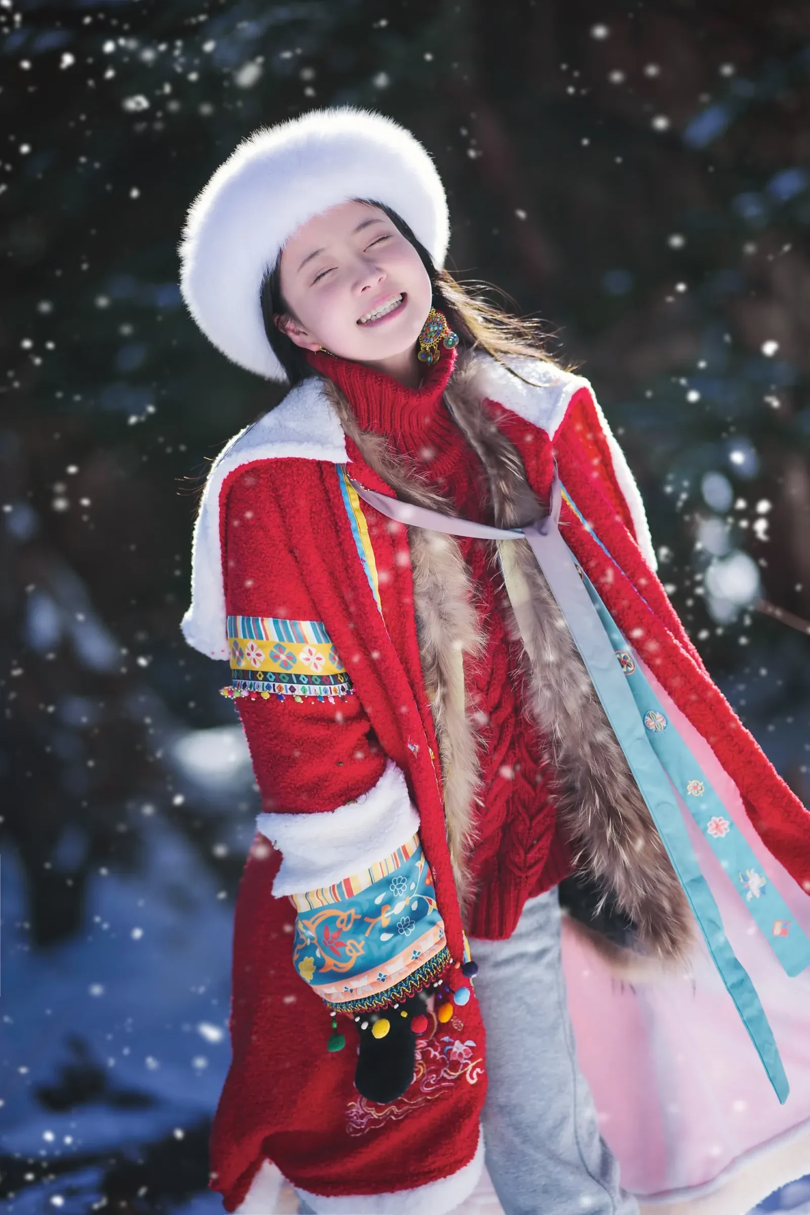 年年Nnian – 吉祥雪兆丰年 [30P] - 秀人网免费无水印在线套图写真