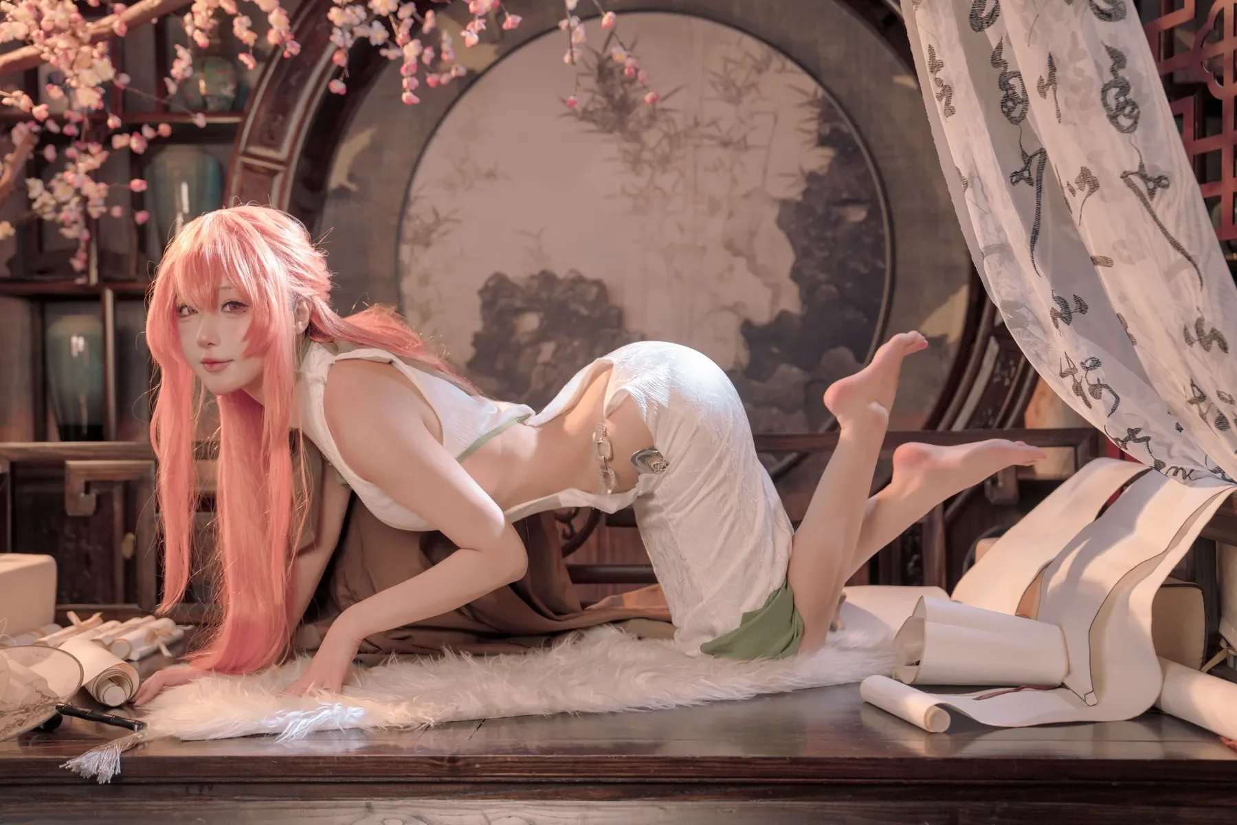 阿包也是兔娘 – 碧蓝航线英仙座旗袍 [30P] - 秀人网免费无水印在线套图写真