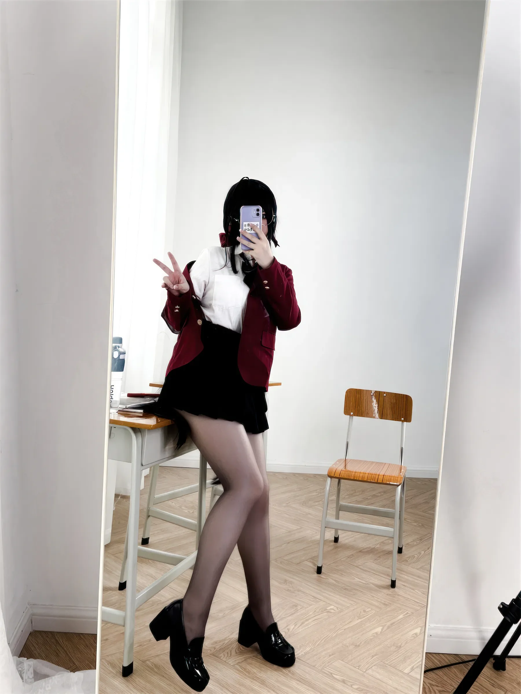 半半子 – 大凤 风纪委员 [55P] - 秀人网免费无水印在线套图写真