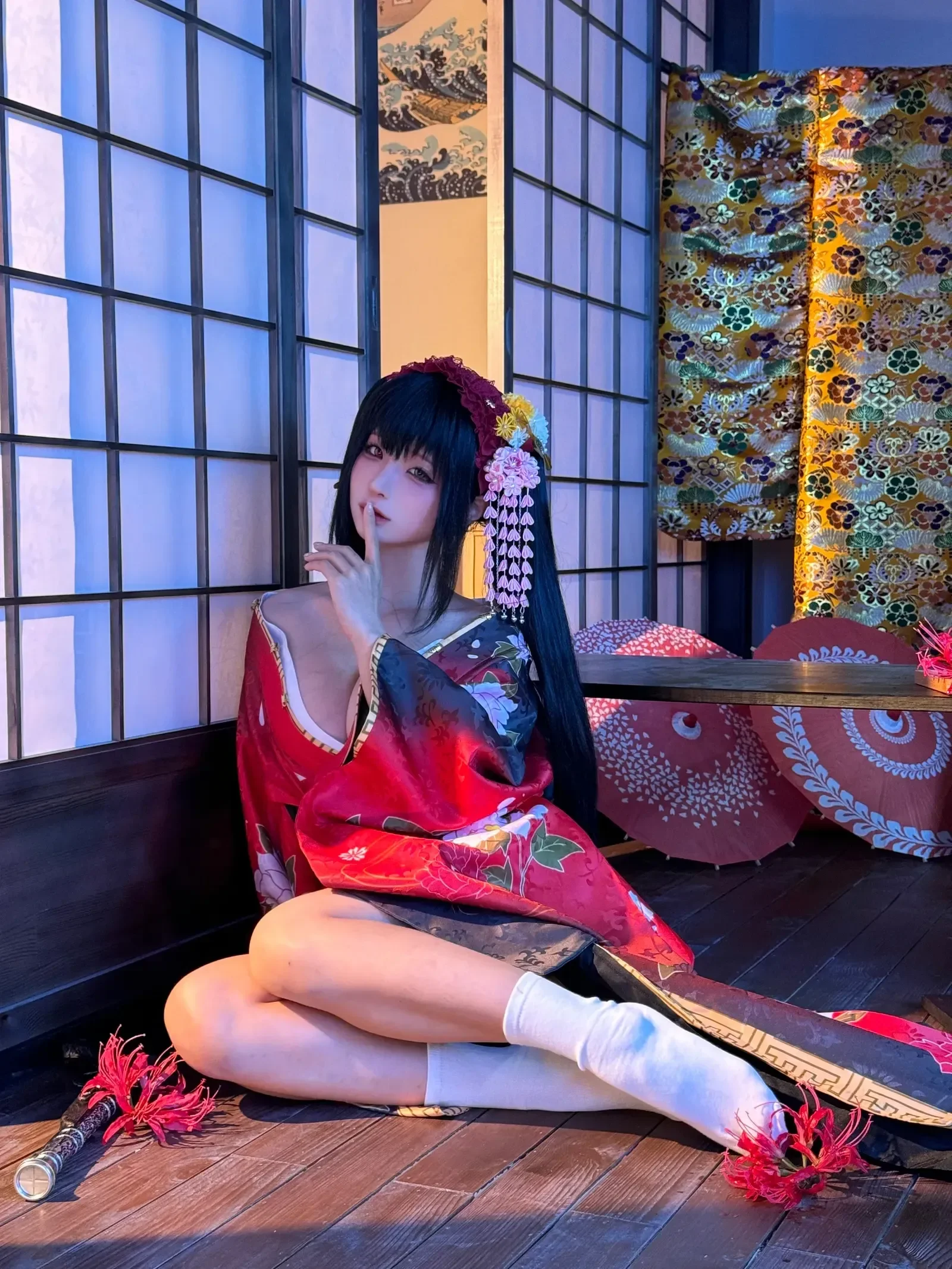 蠢沫沫 – 狂三和服 · 花絮 [110P] - 秀人网免费无水印在线套图写真