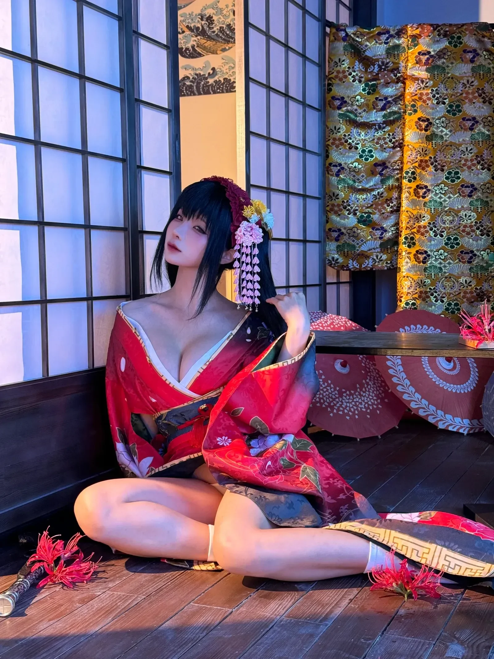 蠢沫沫 – 狂三和服 · 花絮 [110P] - 秀人网免费无水印在线套图写真