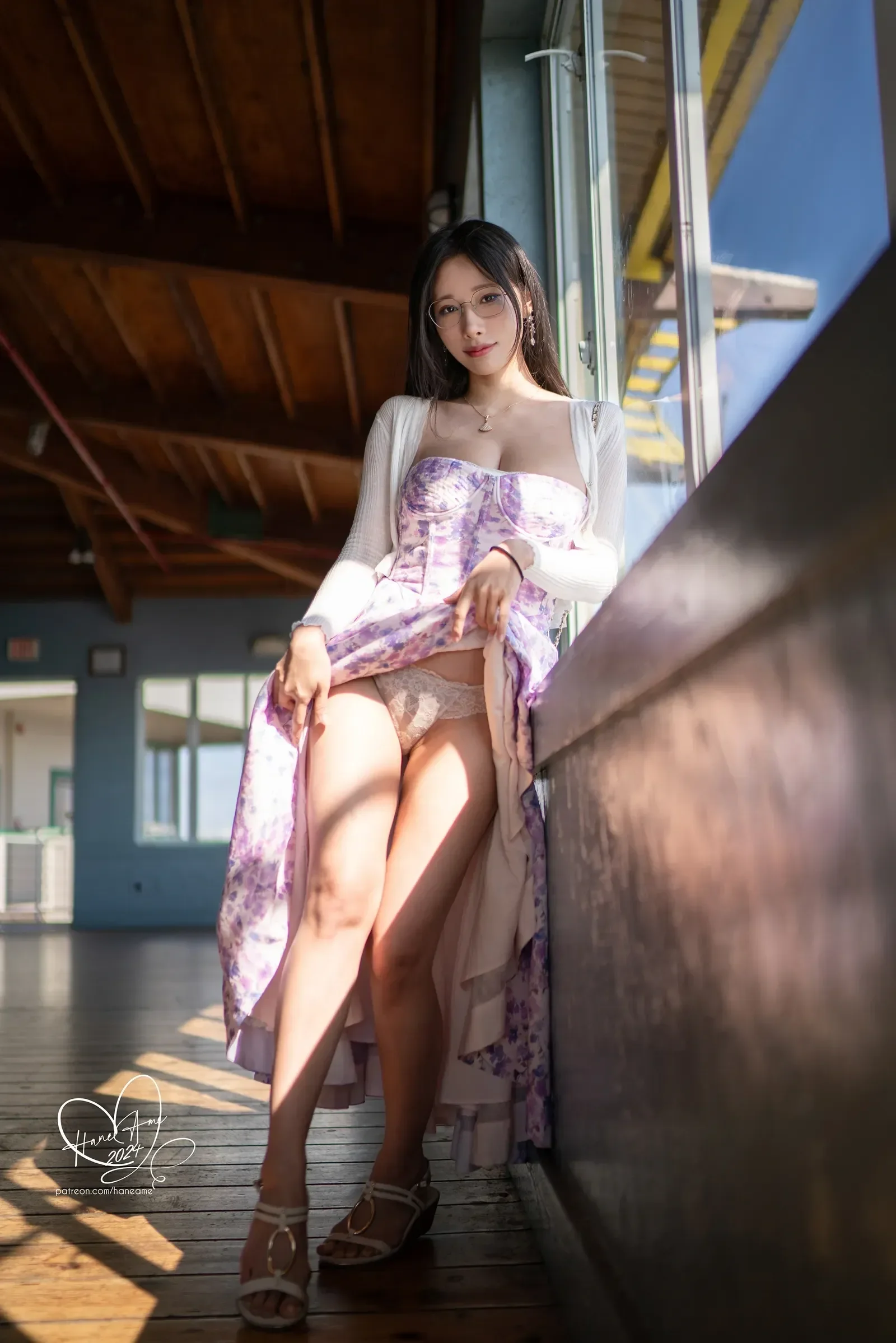 雨波_HaneAme – 波波日常 眼鏡女友 夏末回忆 [60P] - 秀人网免费无水印在线套图写真