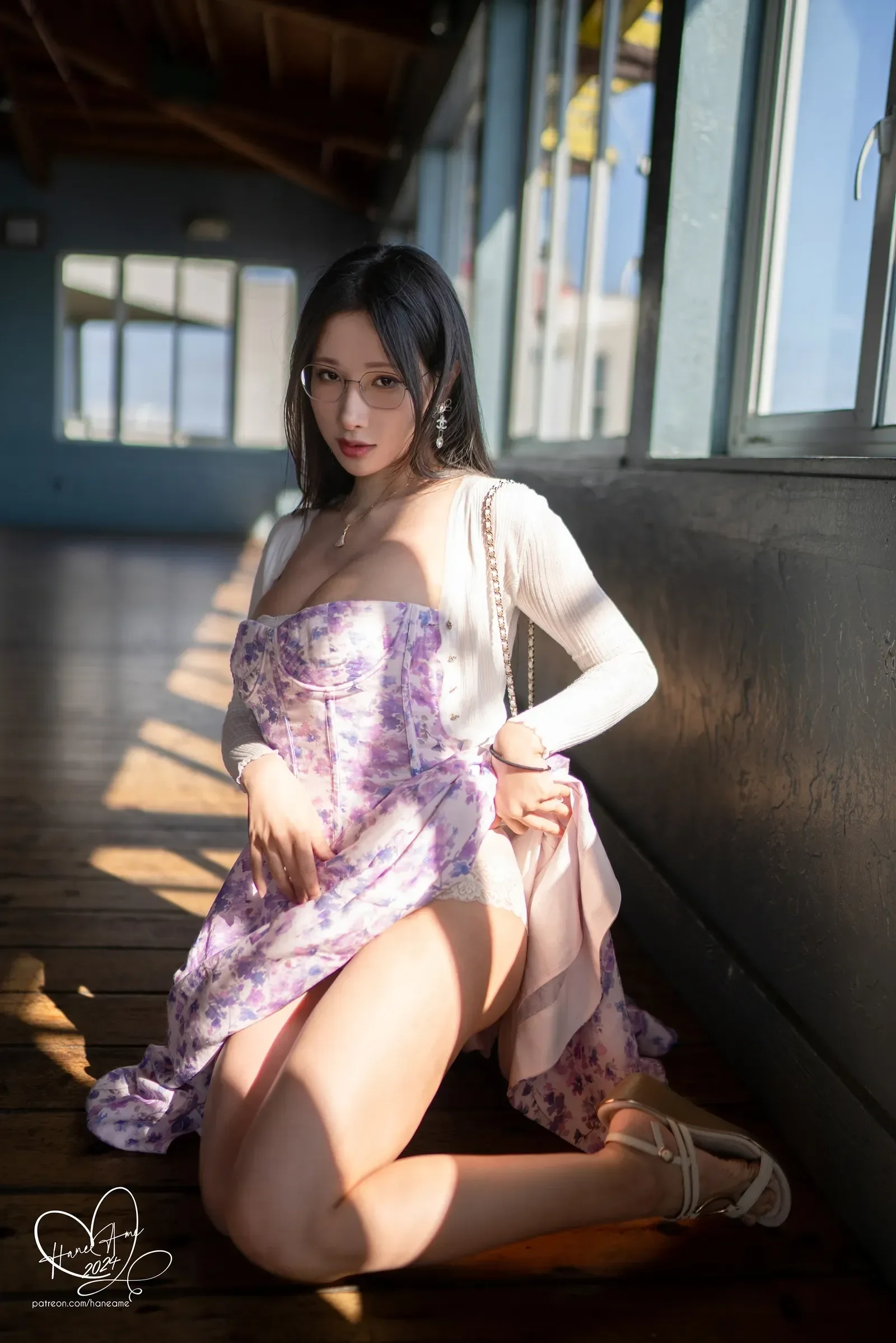 雨波_HaneAme – 波波日常 眼鏡女友 夏末回忆 [60P] - 秀人网免费无水印在线套图写真