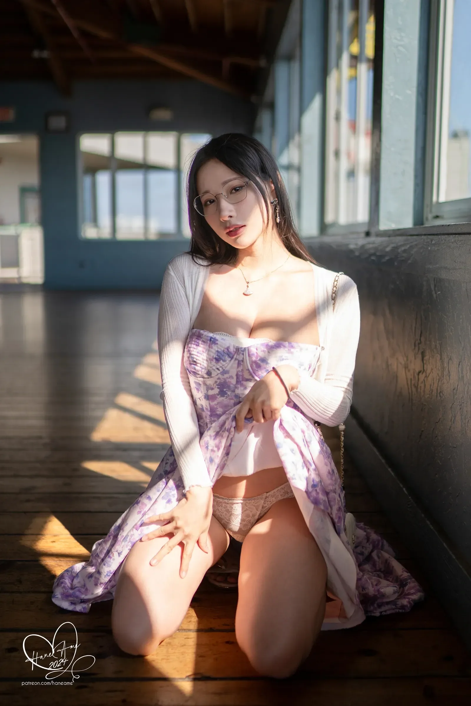 雨波_HaneAme – 波波日常 眼鏡女友 夏末回忆 [60P] - 秀人网免费无水印在线套图写真