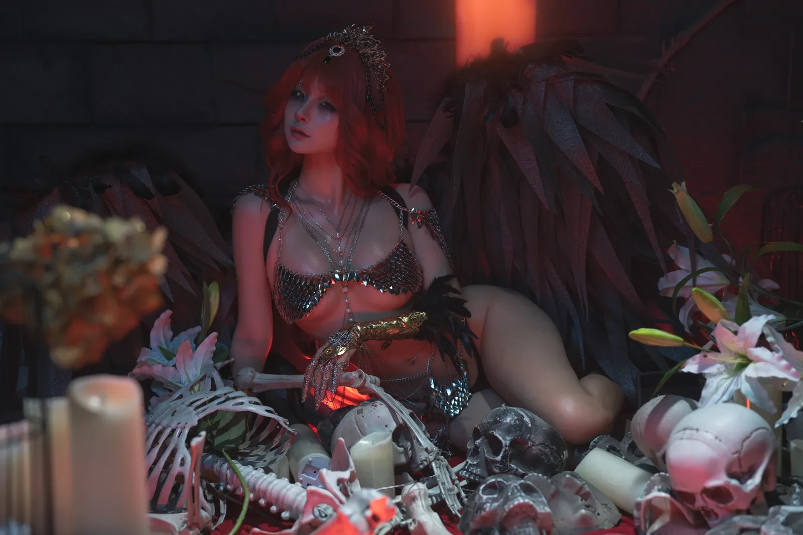 蠢沫沫 – 黑天使 [125P] - 秀人网免费无水印在线套图写真