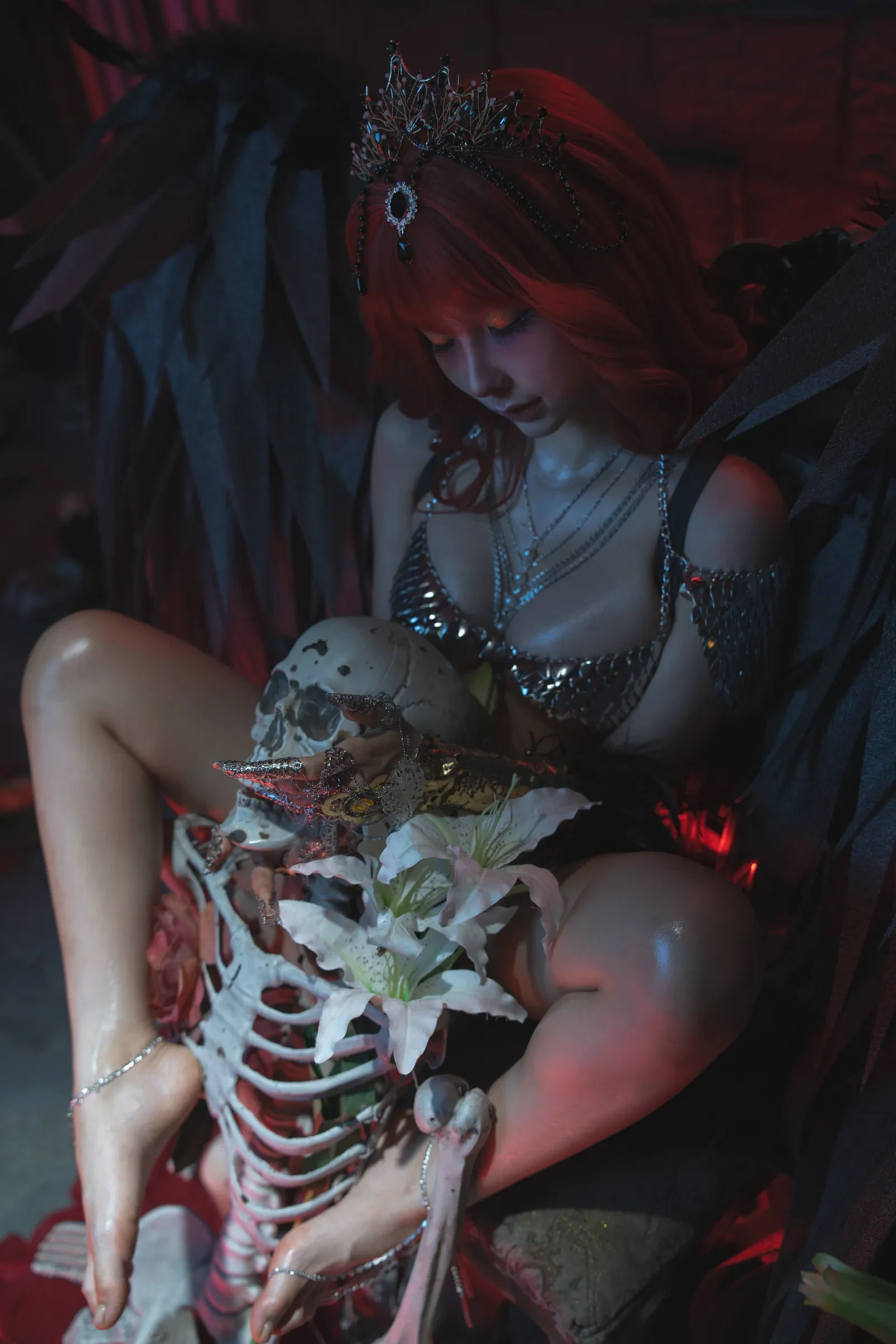 蠢沫沫 – 黑天使 [125P] - 秀人网免费无水印在线套图写真