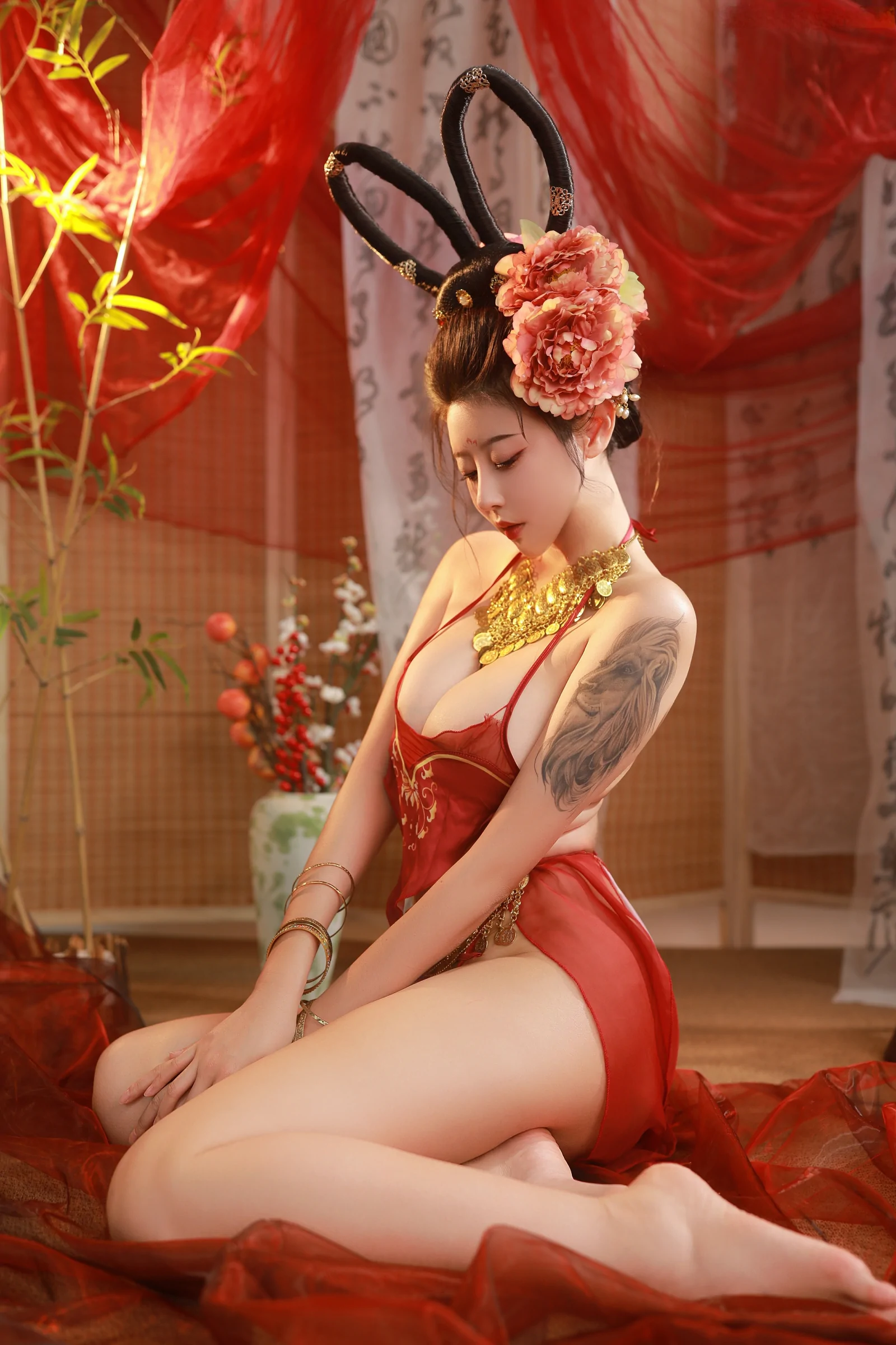 奈汐酱nice – 赤帐舞 [67P] - 秀人网免费无水印在线套图写真