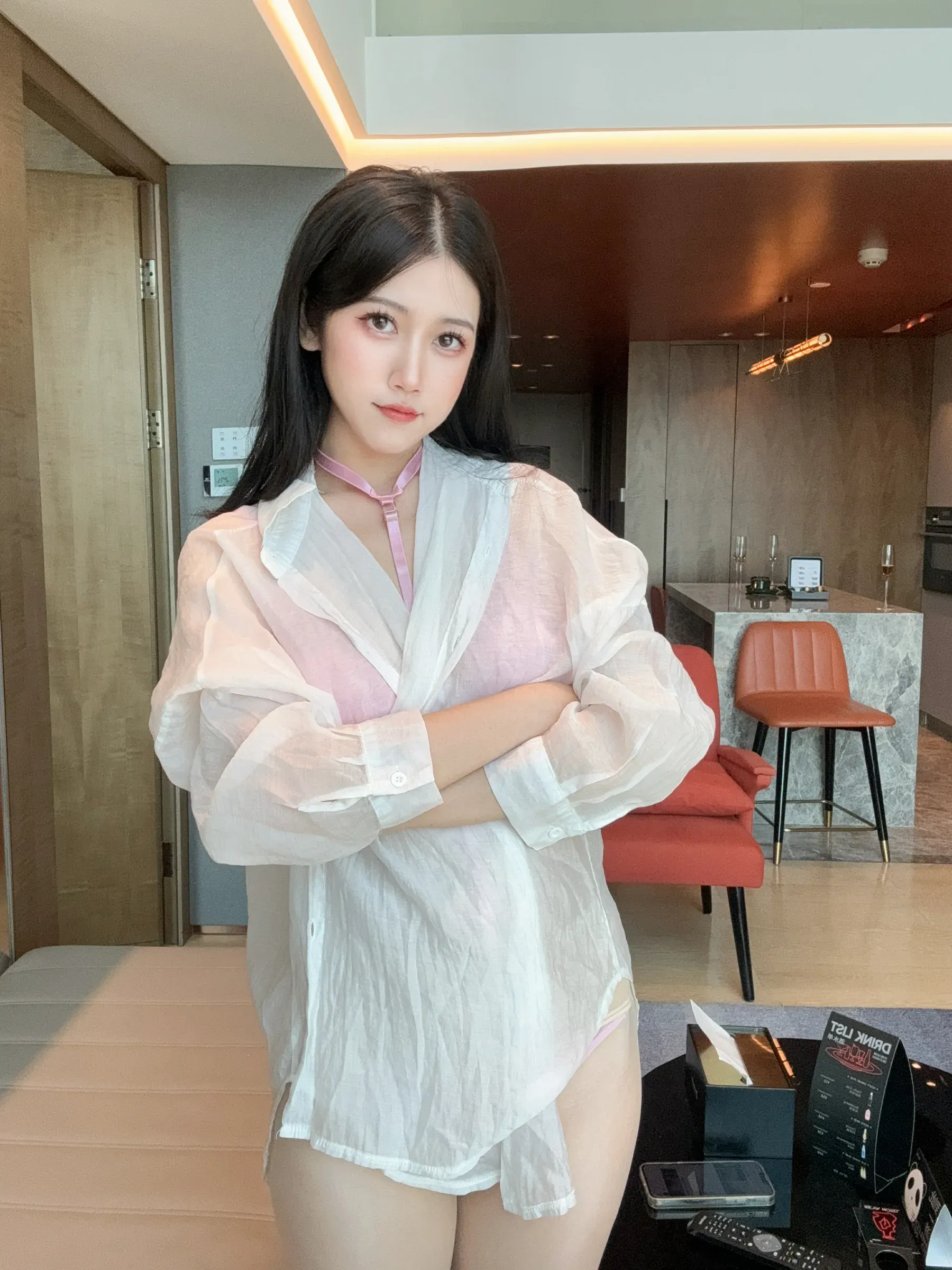 不呆猫 – 粉色衬衣女友 [66P] - 秀人网免费无水印在线套图写真