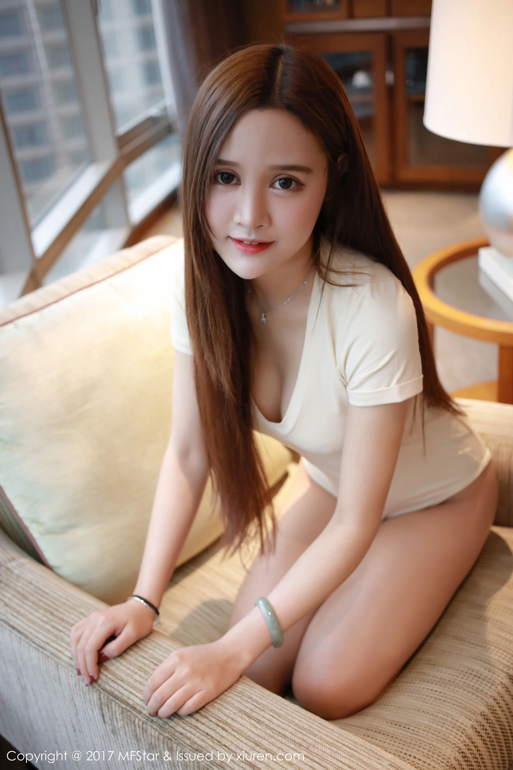 图片[2]-姗姗《性感连体装+白衬衫》 模范学院 Vol.108-COS写真在线网