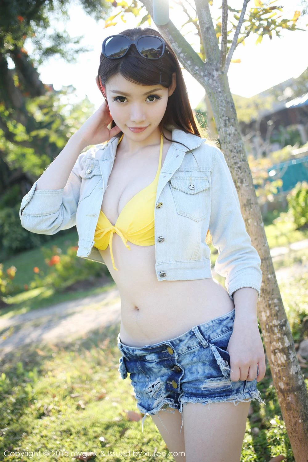 图片[2]-MARA醬《泰国清迈旅拍》牛仔热裤+唯美薄纱 美媛馆 Vol.094-COS写真在线网