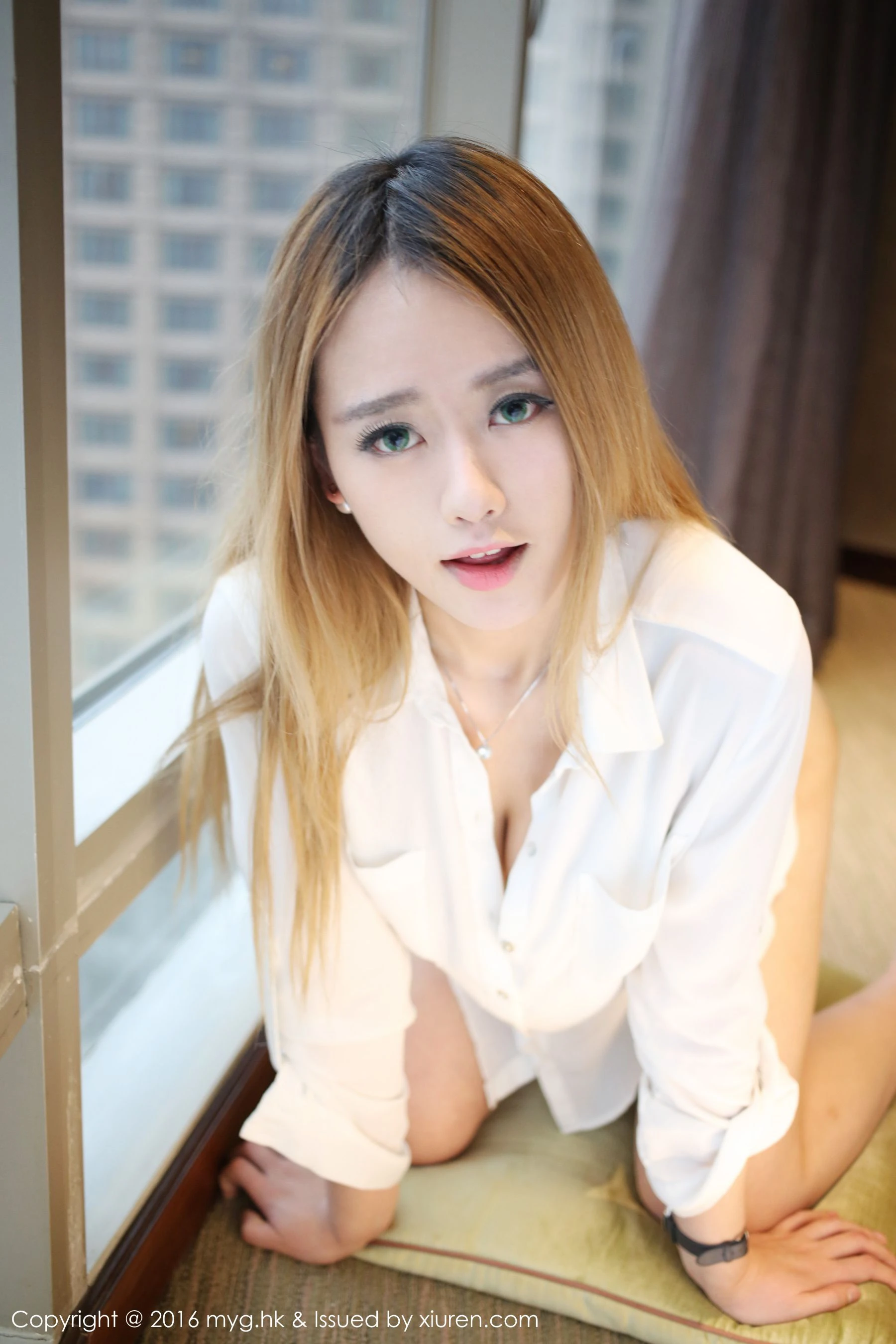 图片[5]-Yuli黄佳丽《白衬衫+内衣诱惑》 美媛馆 Vol.196-COS写真在线网
