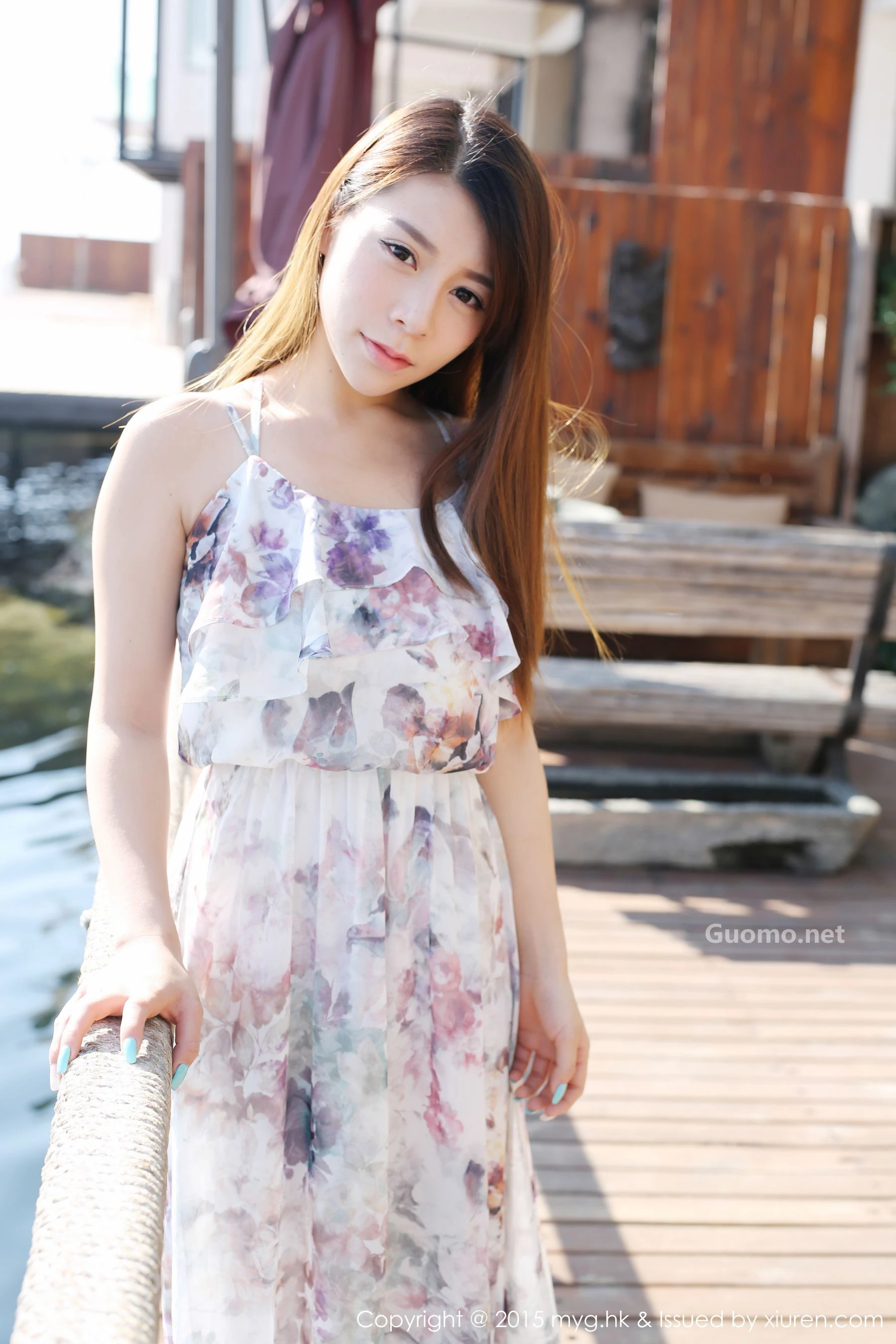 图片[2]-Vetiver嘉宝贝儿《小清新唯美长裙+牛仔装》 美媛馆 Vol.106-COS写真在线网