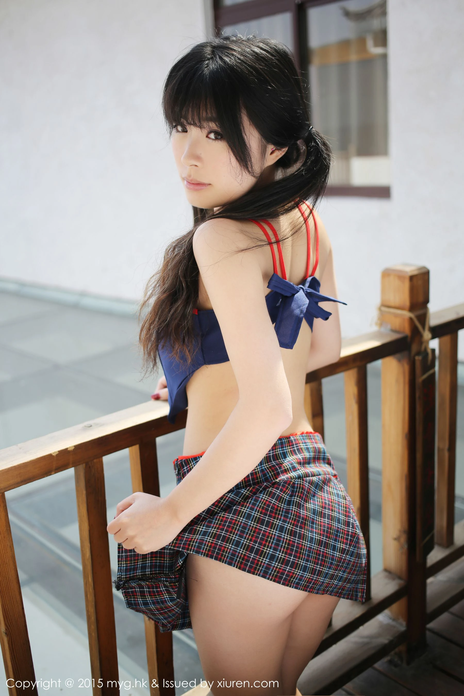 图片[2]-刘雪妮Verna《大理旅拍》内衣+英伦校服 美媛馆 Vol.108-COS写真在线网