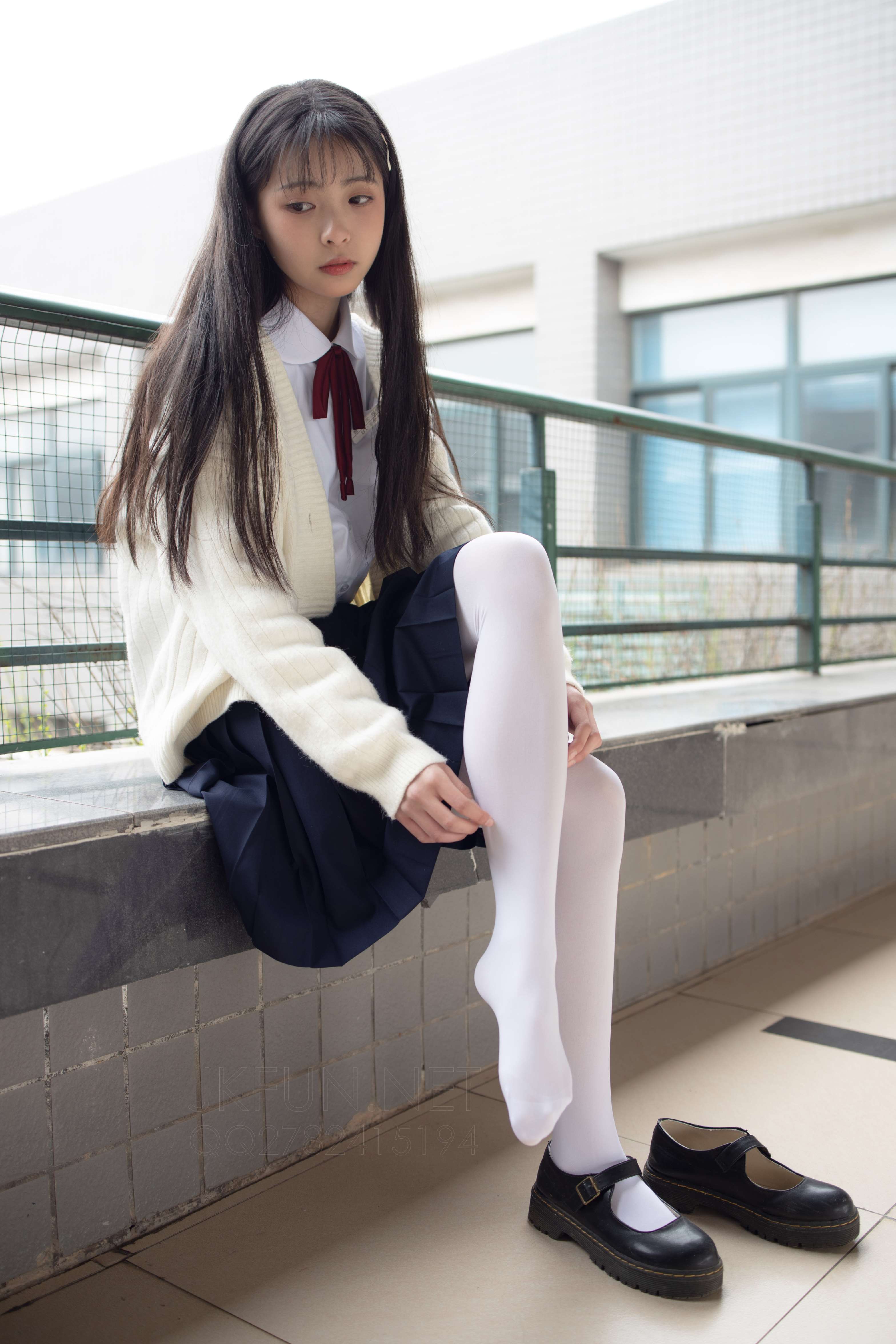 图片[2]-JKFUN-001 甜米 纯纯的白丝学妹 [127P1V-2.61GB]-COS写真在线网