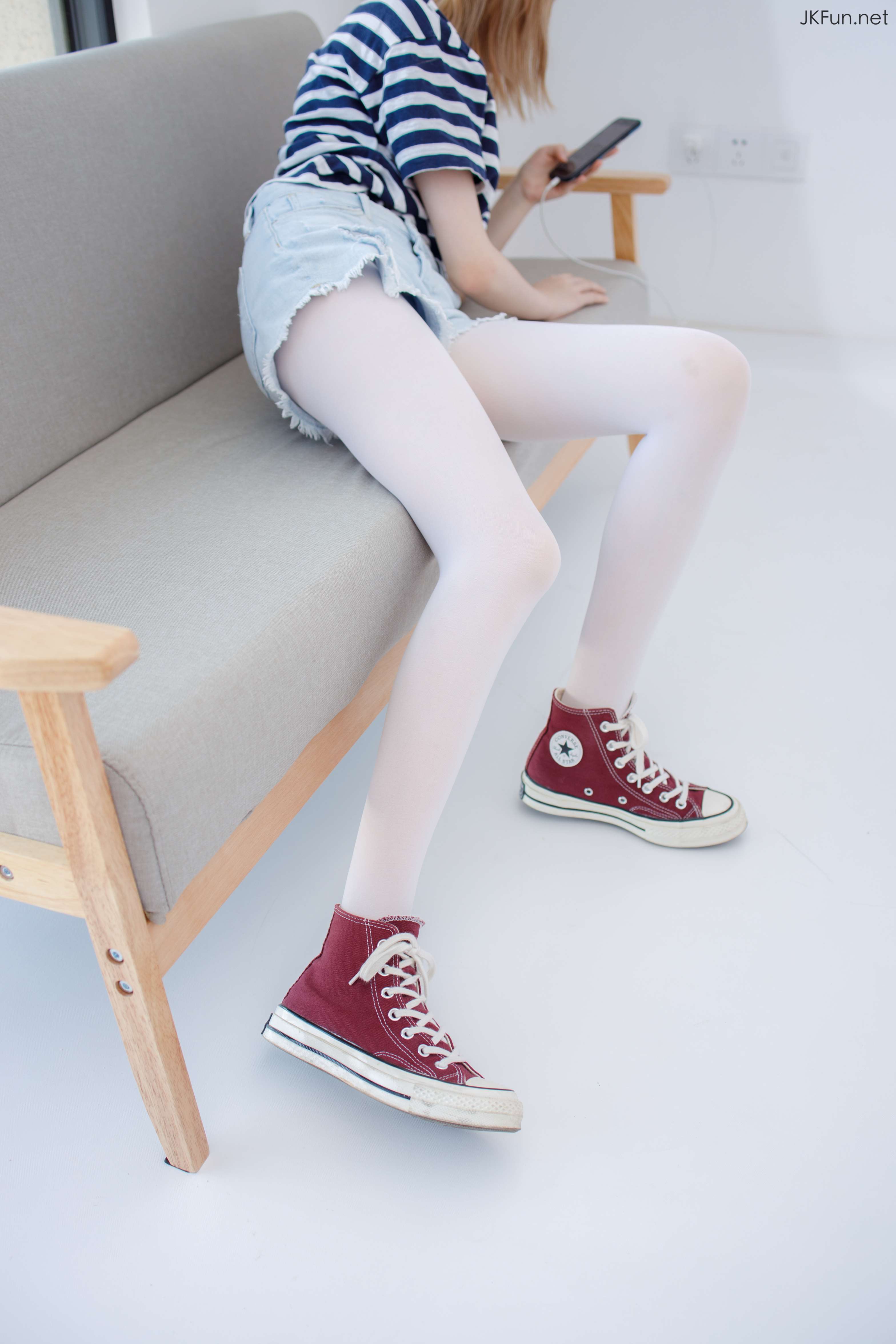 图片[6]-JKFUN-020 Aika 80D白丝牛仔热裤 [98P+1V／2.29G]-COS写真在线网