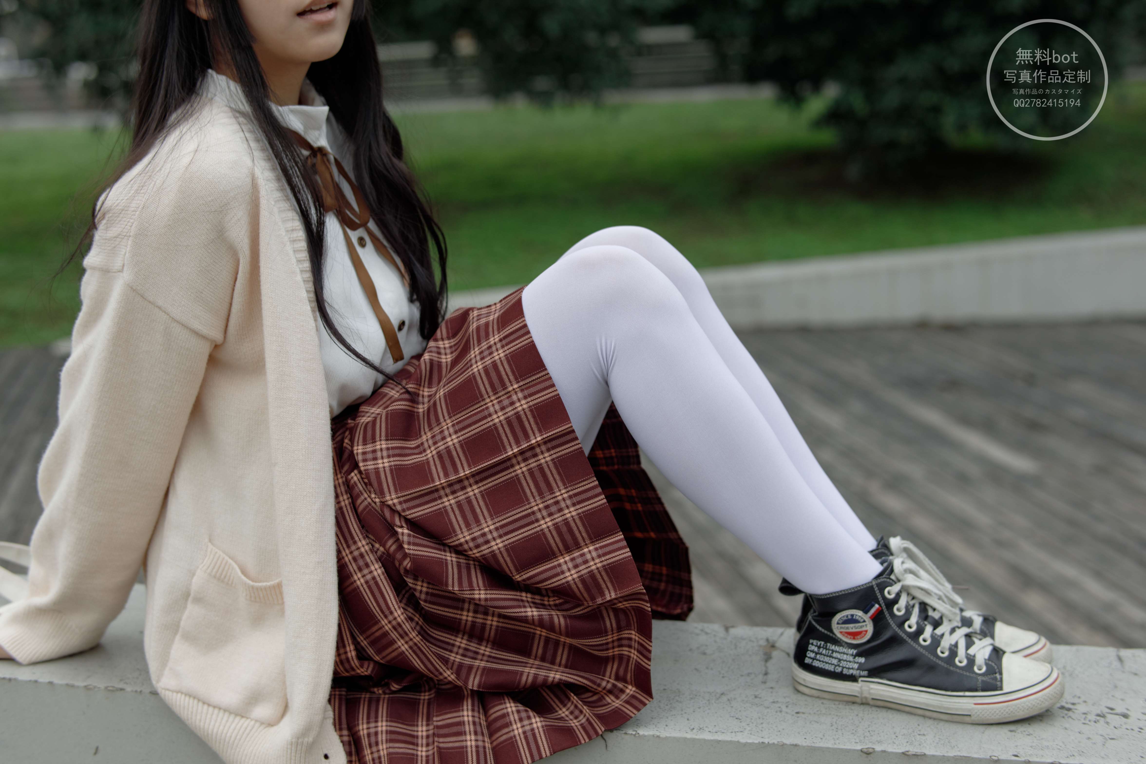 图片[4]-有料 NO.006 依依 户外白丝JK制服 [90P／1.23G]-COS写真在线网