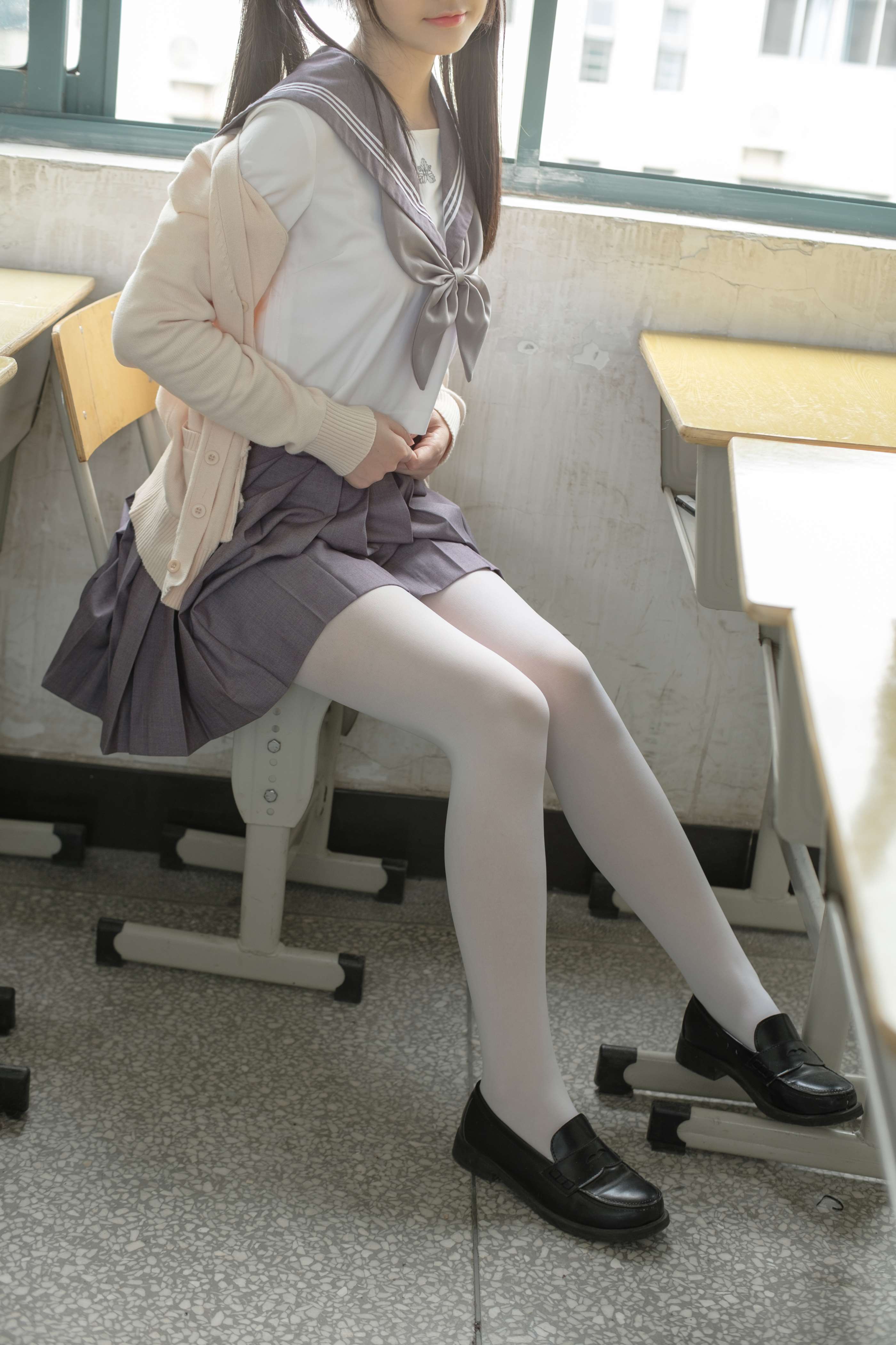 图片[2]-X-017 JK校服白丝 [99P1V-1.24GB]-COS写真在线网