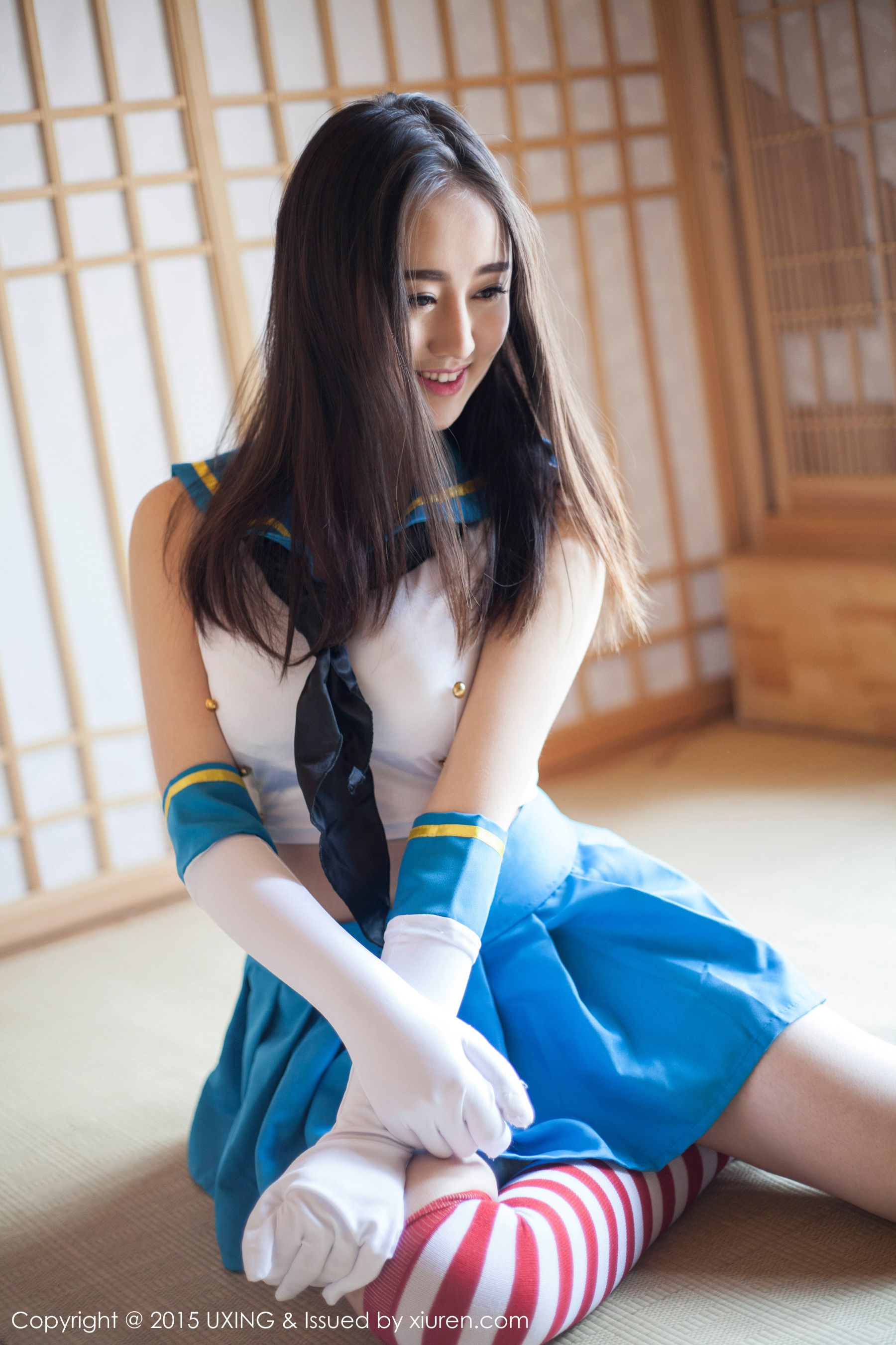 图片[5]-Romi王朝朝 – 美少女校服系列写真集 UXING优星馆 Vol.005 [62P]-COS写真在线网