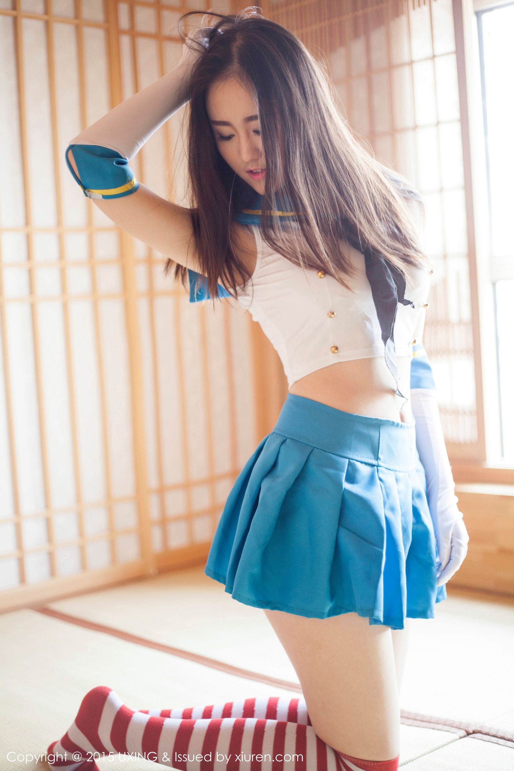图片[2]-Romi王朝朝 – 美少女校服系列写真集 UXING优星馆 Vol.005 [62P]-COS写真在线网