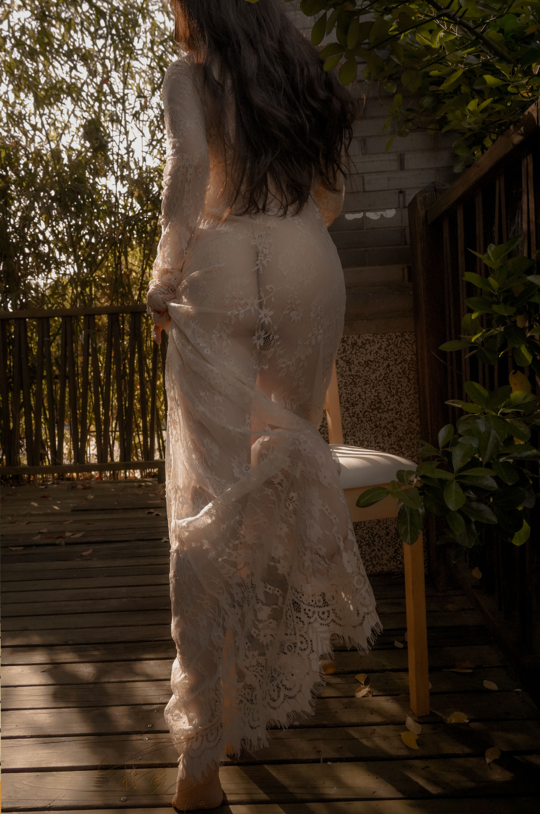 网络红人樱晚gigi – 听日落时 [21P] - 秀人网免费无水印在线套图写真