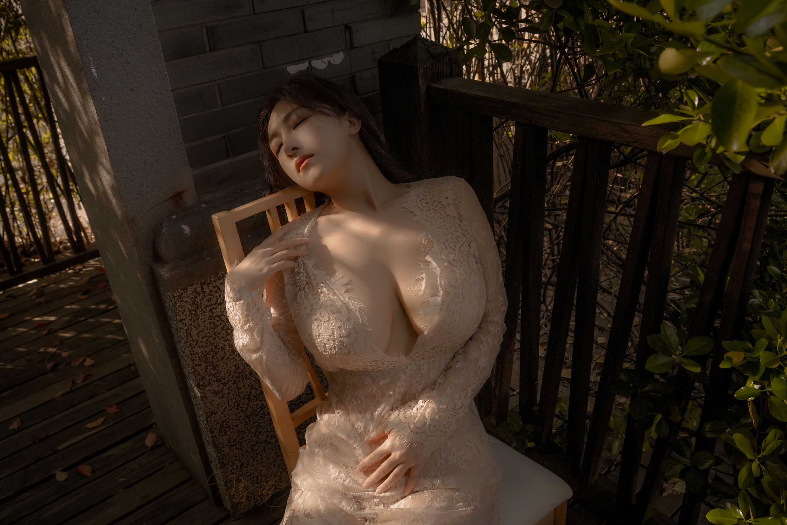 网络红人樱晚gigi – 听日落时 [21P] - 秀人网免费无水印在线套图写真