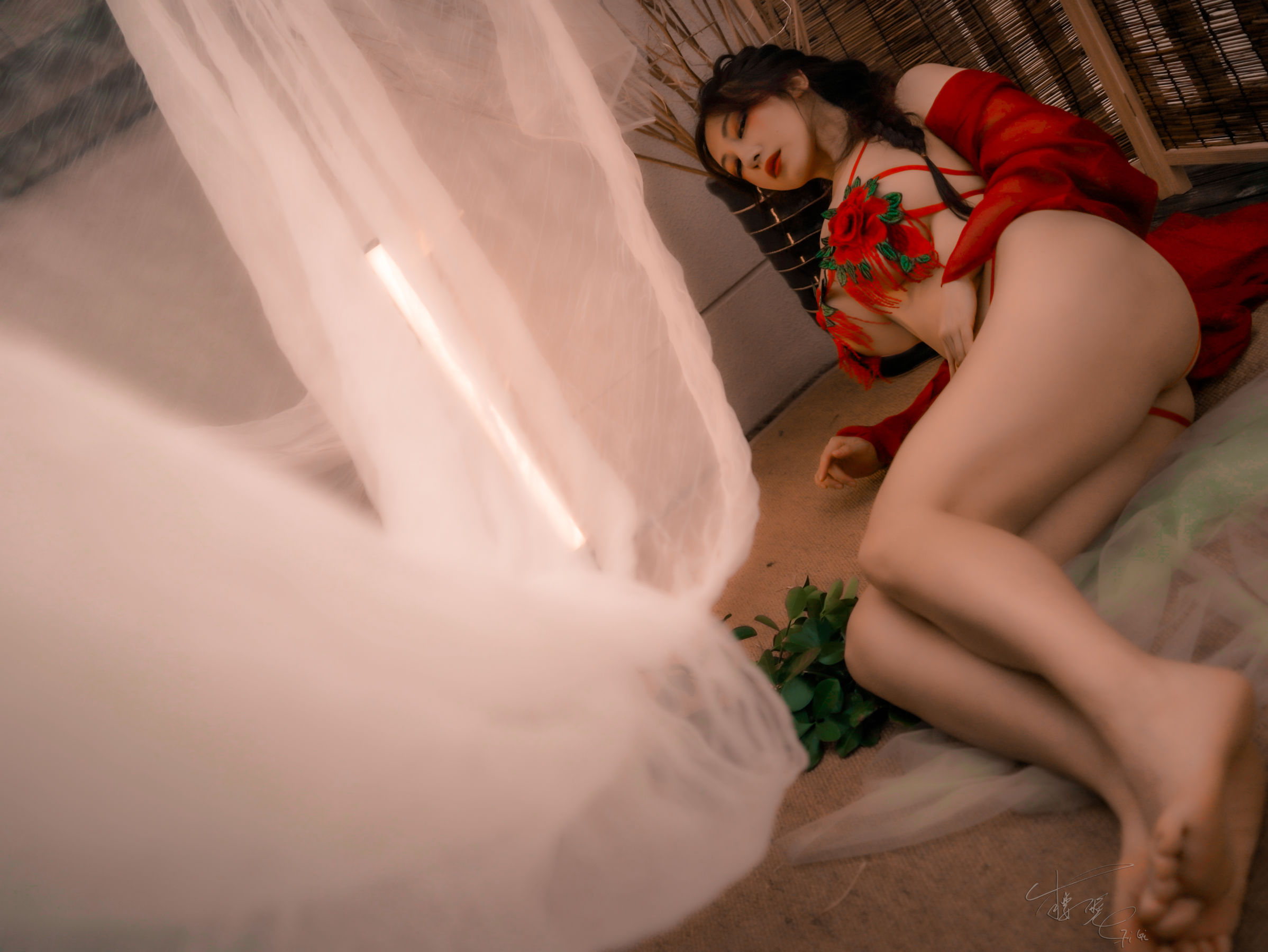 网络红人樱晚gigi – 胭花 [21P] - 秀人网免费无水印在线套图写真