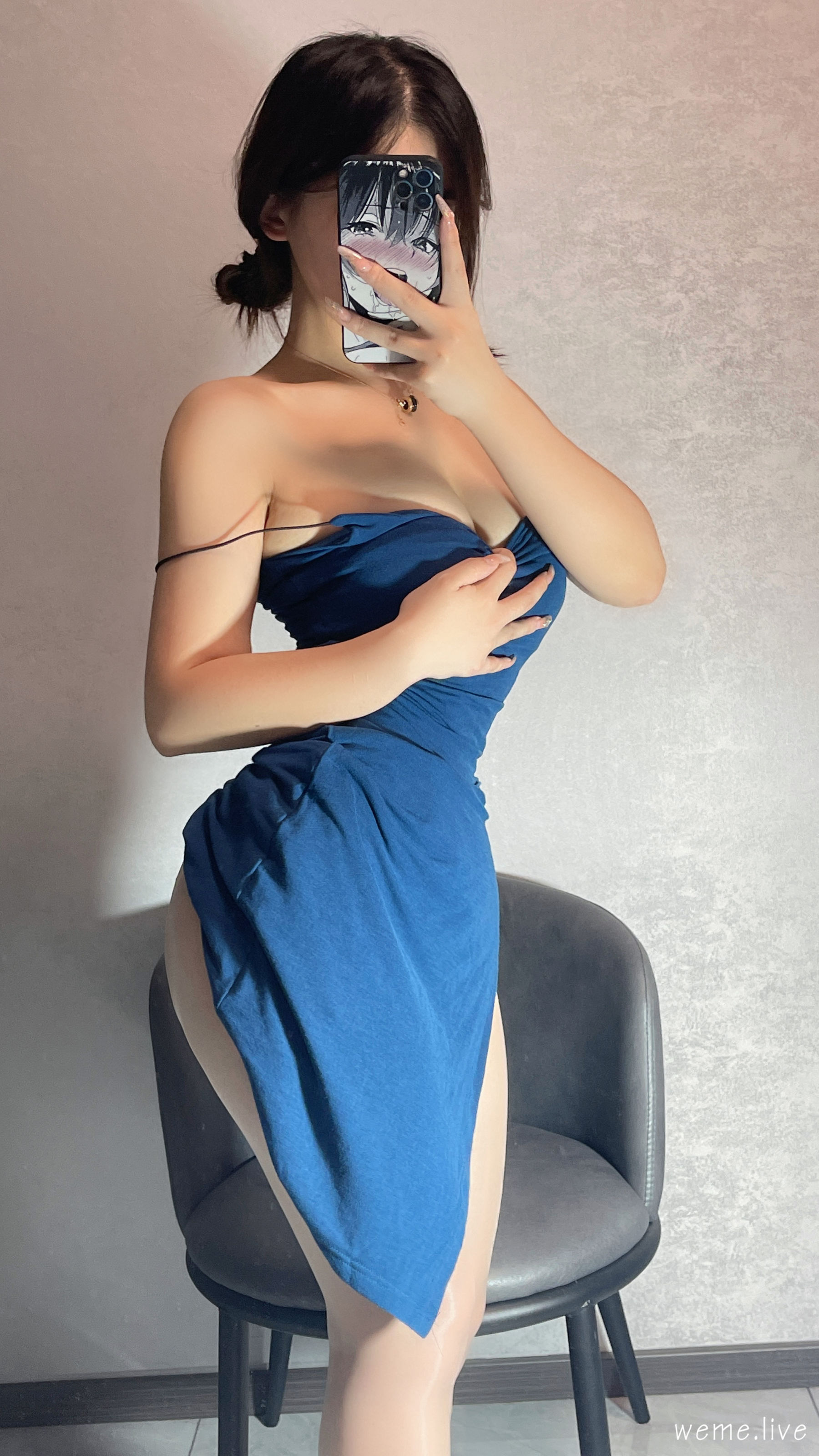 桃沢樱呀 – 蓝色最有韵味 [21P] - 秀人网免费无水印在线套图写真