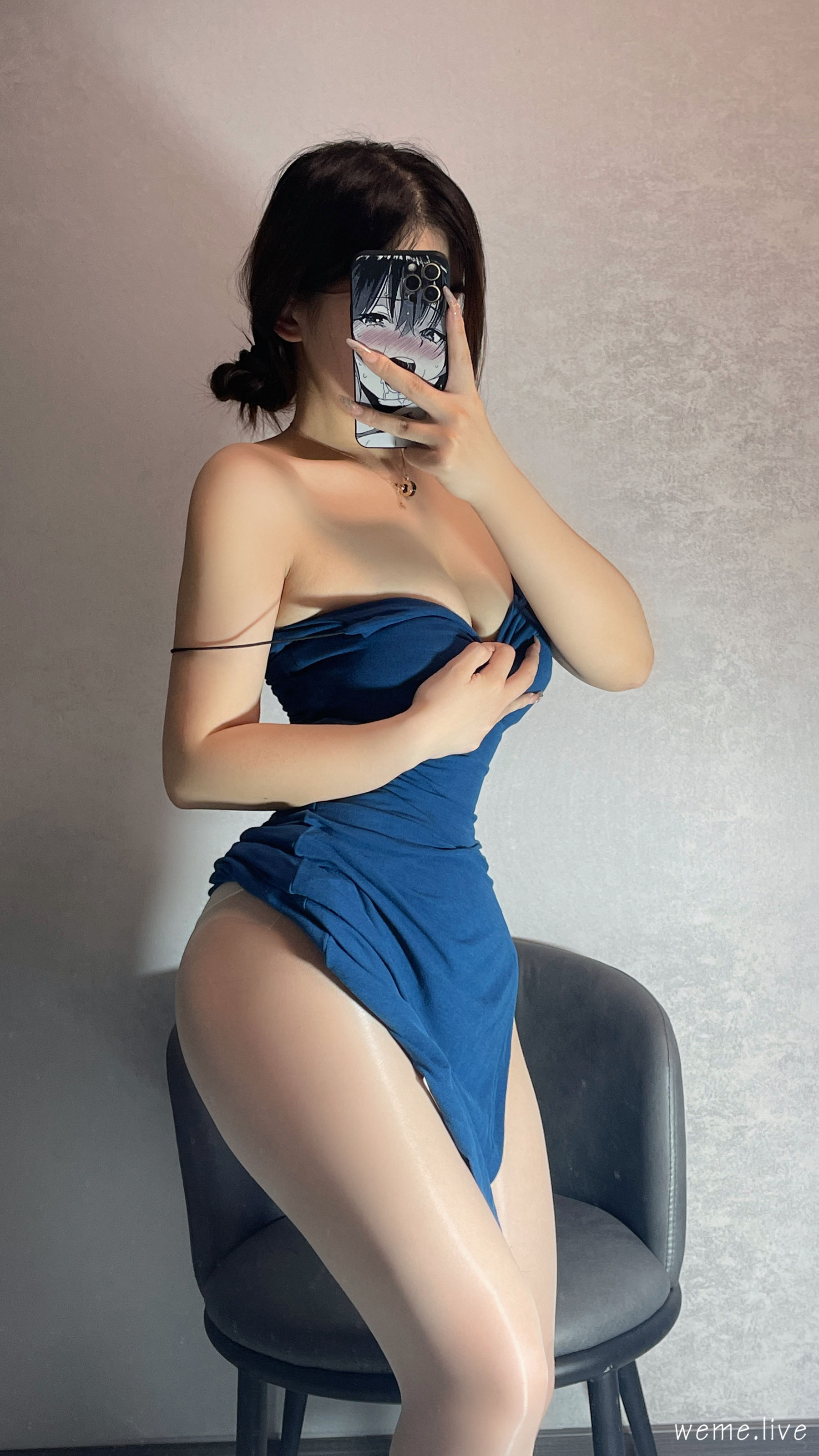 桃沢樱呀 – 蓝色最有韵味 [21P] - 秀人网免费无水印在线套图写真