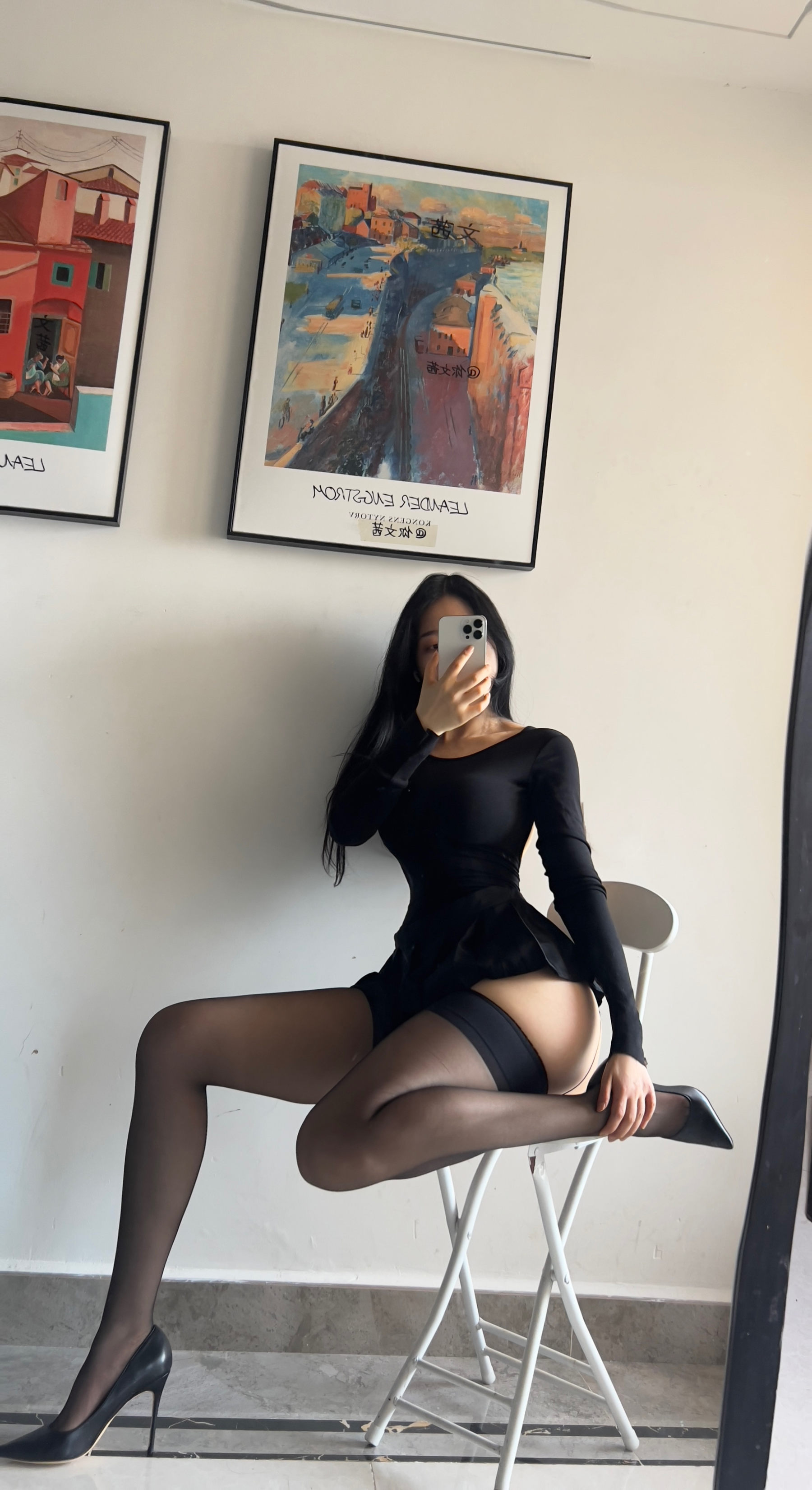 Cool文茜 – 吊带黑色 [19P] - 秀人网免费无水印在线套图写真