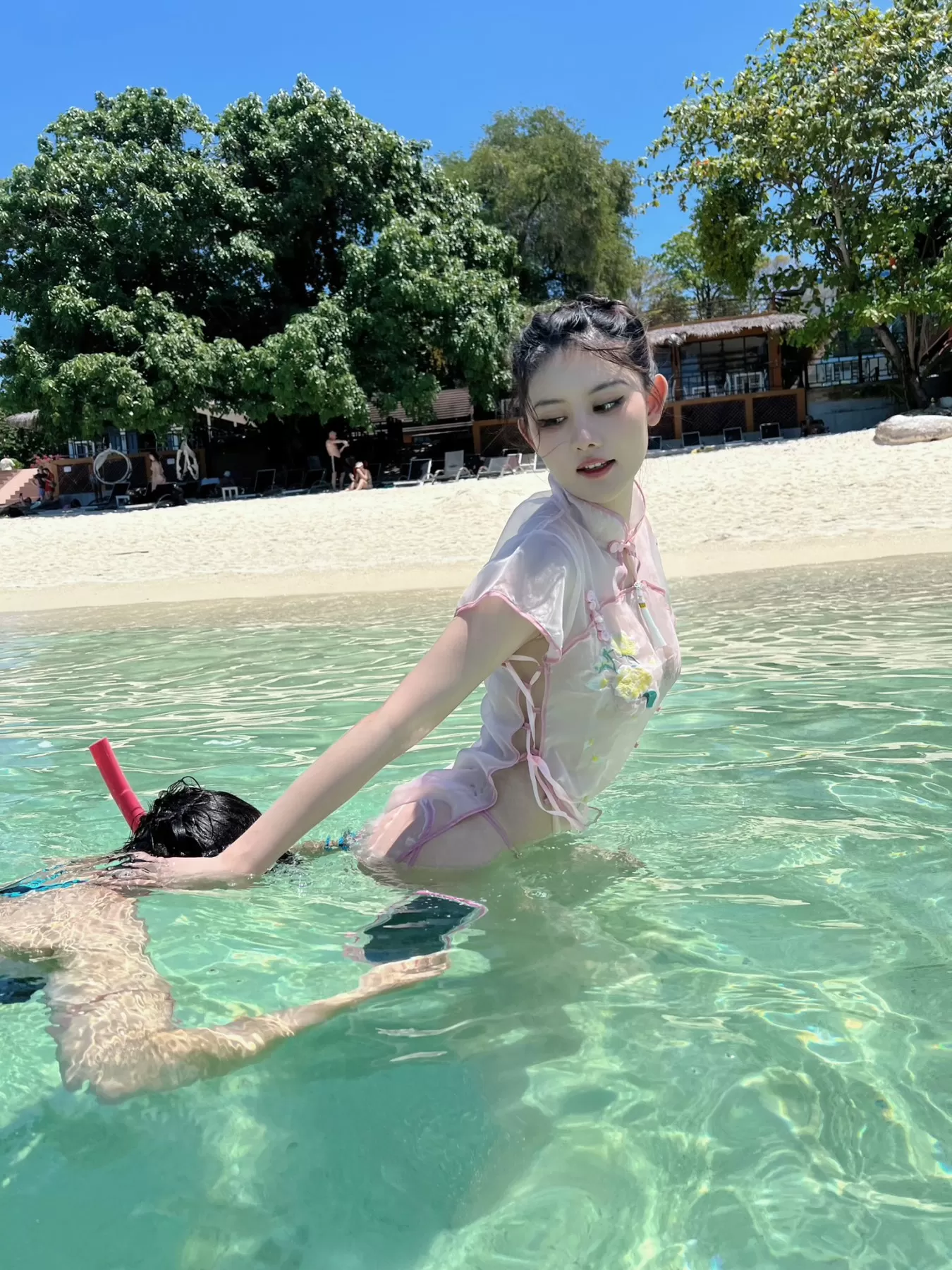 就是阿朱啊 – 紫色纱裙 [36P] - 秀人网免费无水印在线套图写真