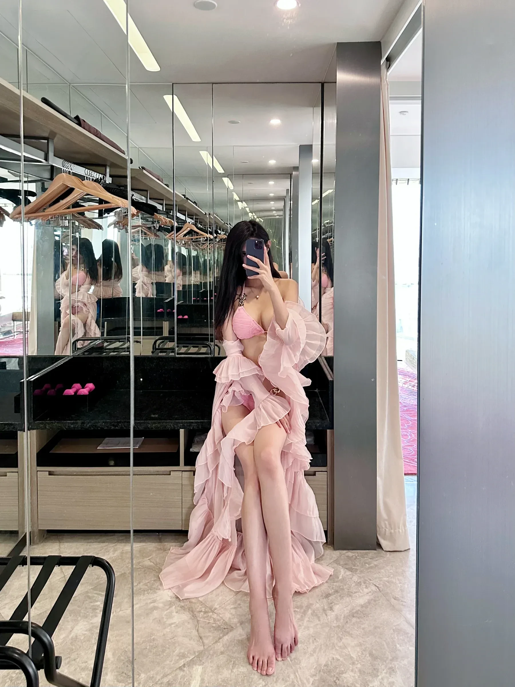 葛征GEZHENG – 粉色长裙 [27P] - 秀人网免费无水印在线套图写真