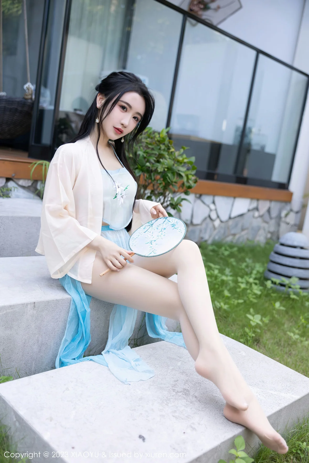 图片[3]-XIAOYU 语画界 Vol.1057 Cherry樱桃酱 淡蓝色古装杭州旅拍 [82P]-COS写真在线网
