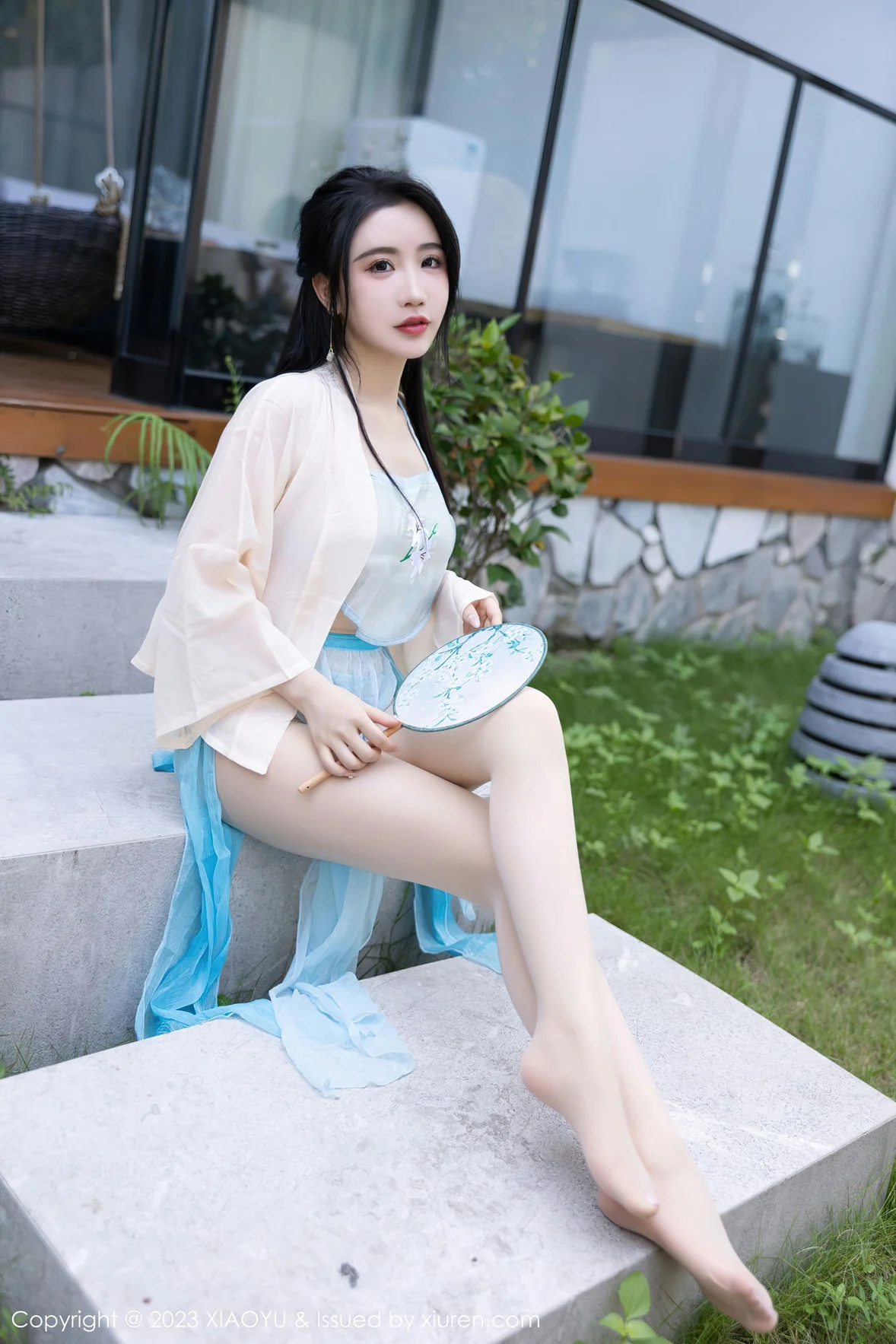 图片[4]-XIAOYU 语画界 Vol.1057 Cherry樱桃酱 淡蓝色古装杭州旅拍 [82P]-COS写真在线网
