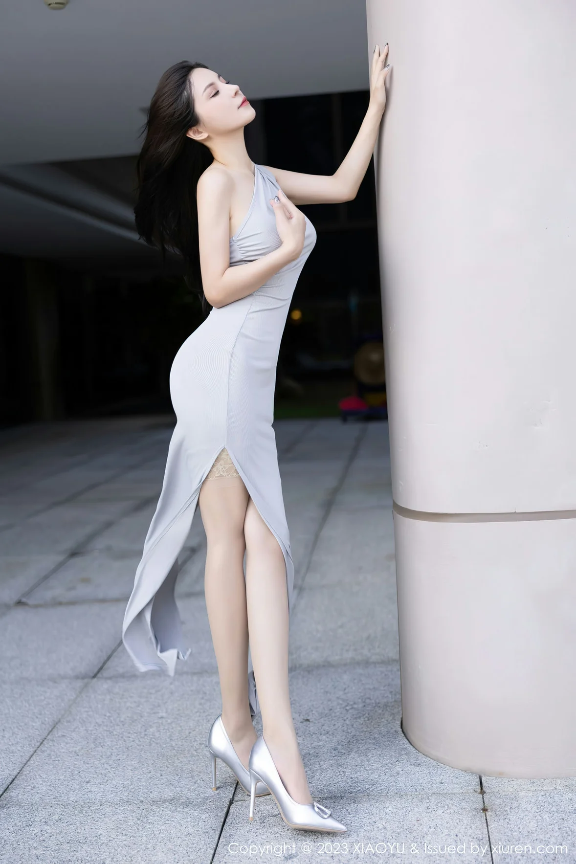 图片[3]-XIAOYU 语画 Vol.1074 小蛮妖Yummy 灰色蕾丝内衣贵州旅拍 [82P]-COS写真在线网