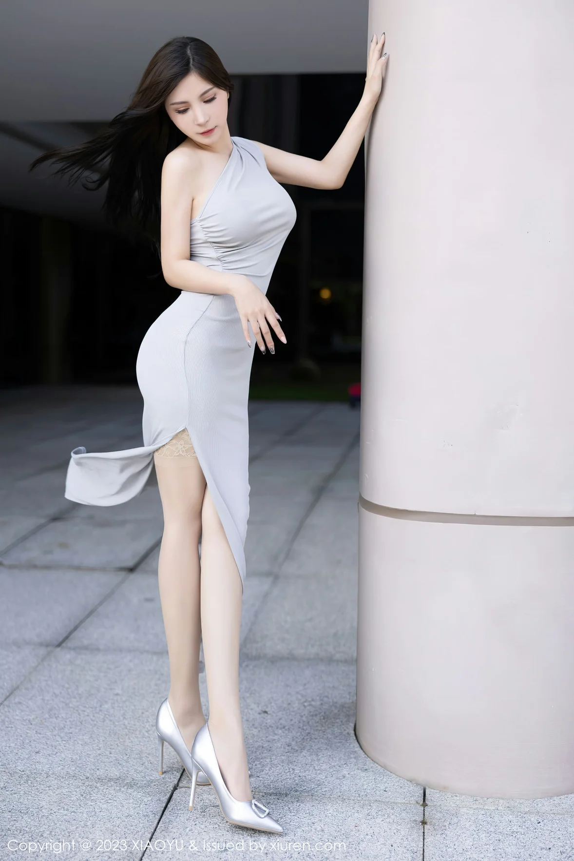 图片[2]-XIAOYU 语画 Vol.1074 小蛮妖Yummy 灰色蕾丝内衣贵州旅拍 [82P]-COS写真在线网